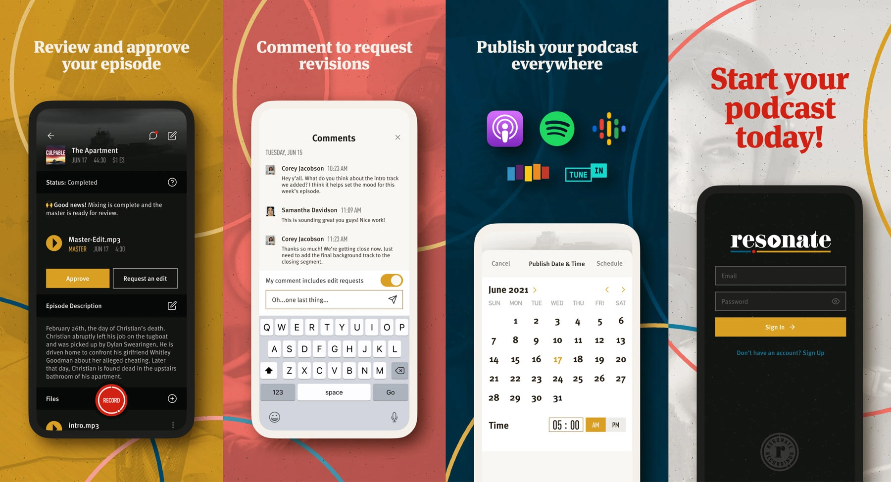 Marketing images for the Apple App Store launch.