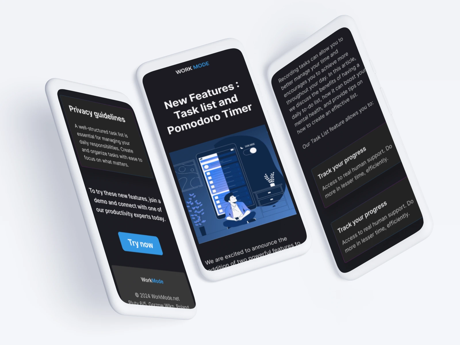 darkmode email newsletter design