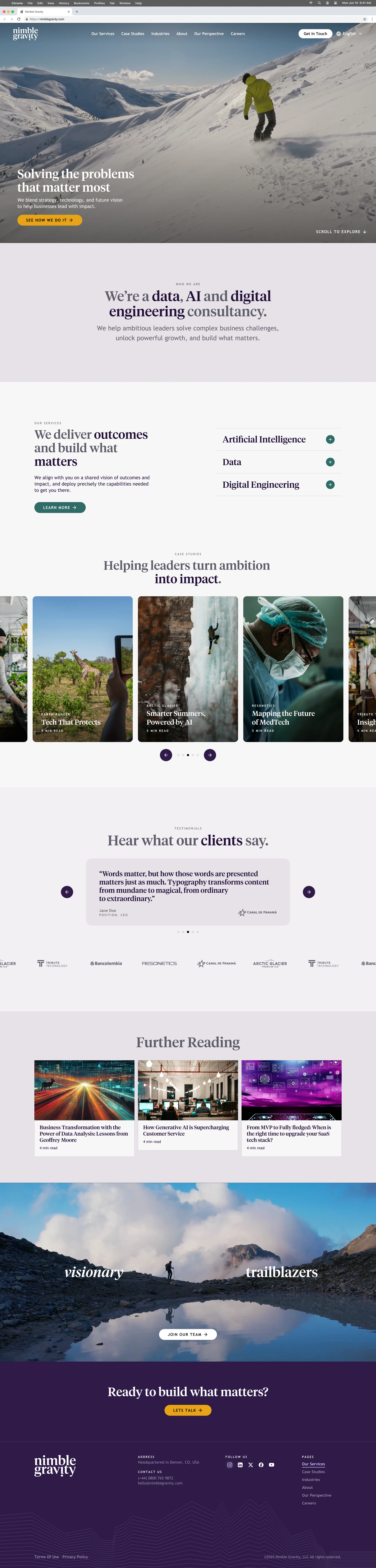 Nimble Gravity Homepage