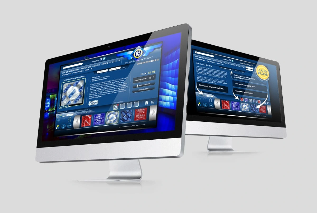 Website Design - Mockups of two designs presented.