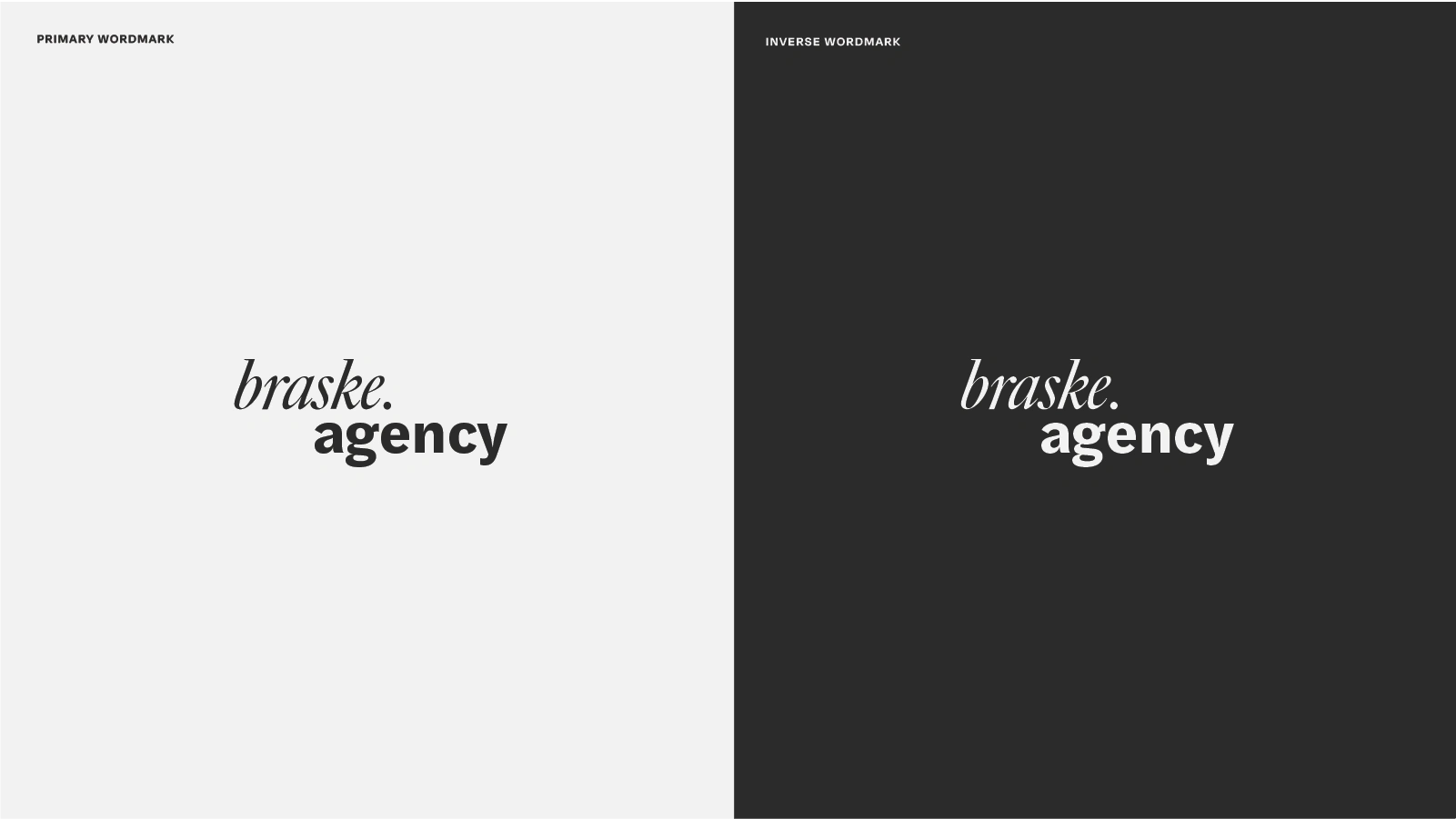 A close view of braske's logotype. 