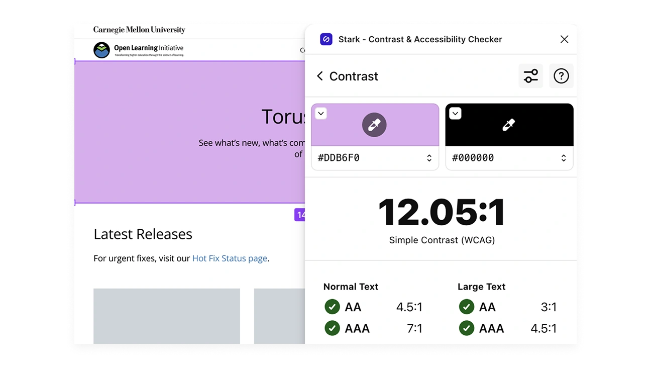 Inclusive Design: Utilizing Stark to ensure 100% WCAG AAA color contrast compliance for a diverse student and educator audience