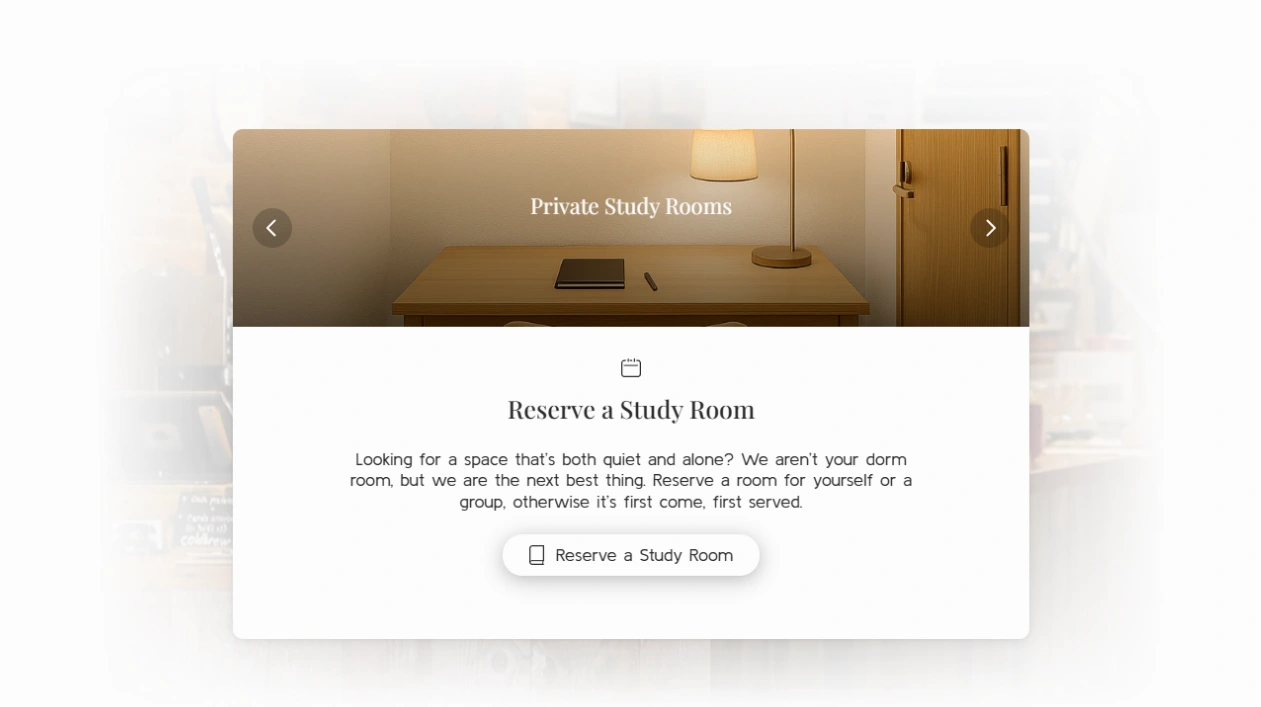 About Private Room Reservations