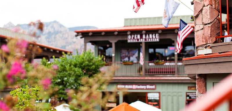 Здание с флагом