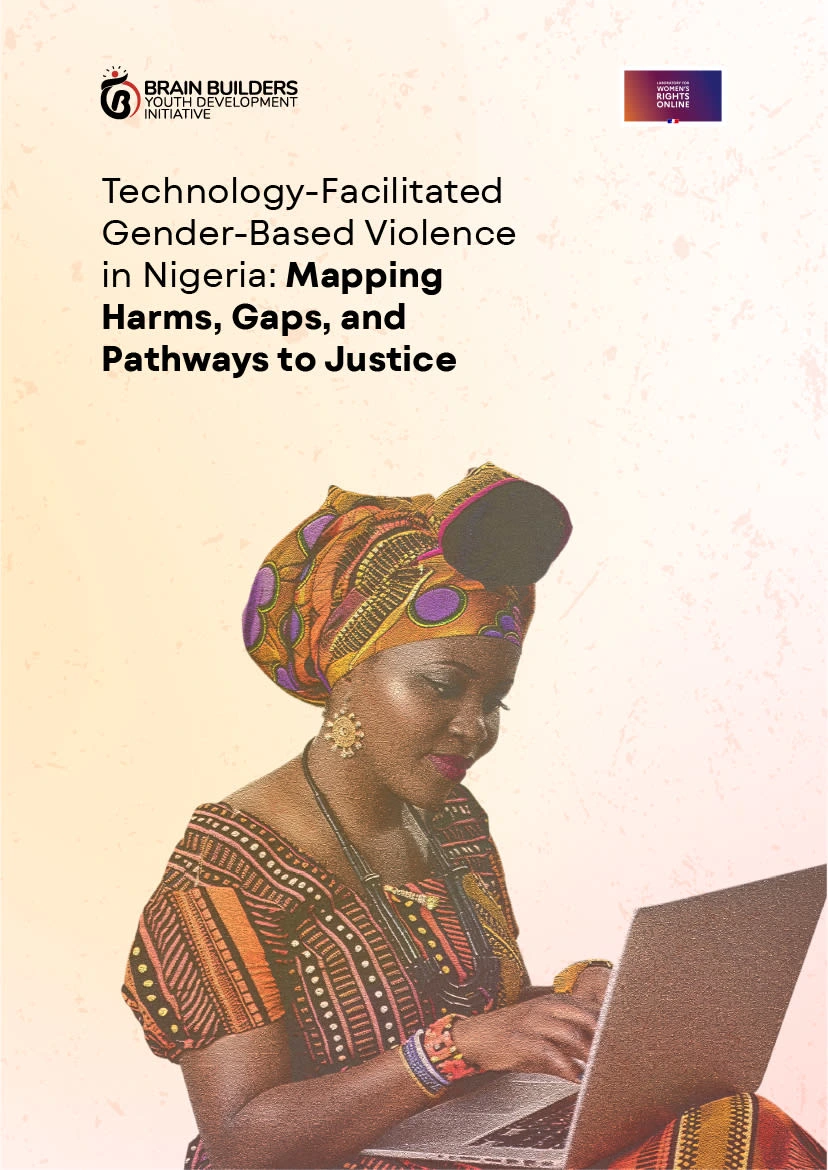 Full-page cover design of the report