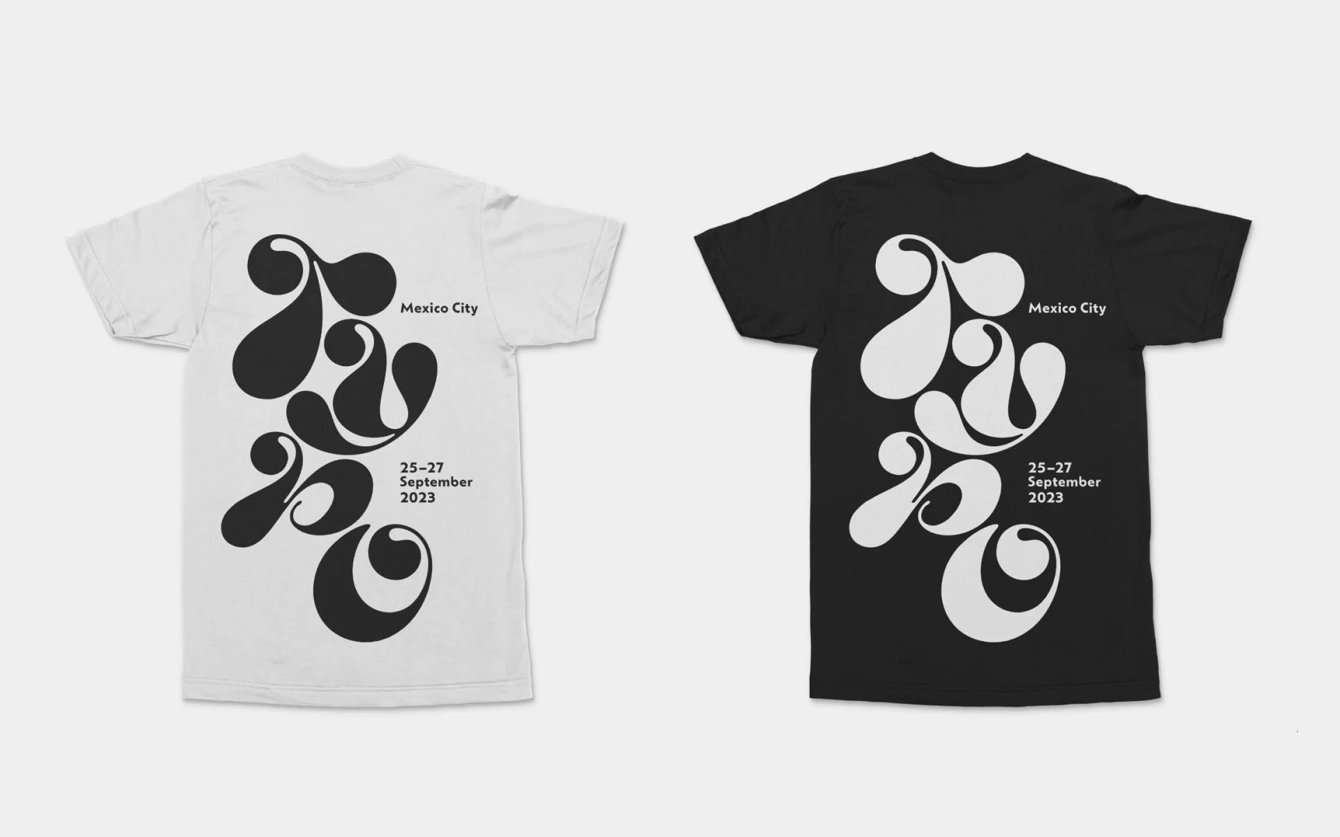 The identity applied on shirts at large scale.