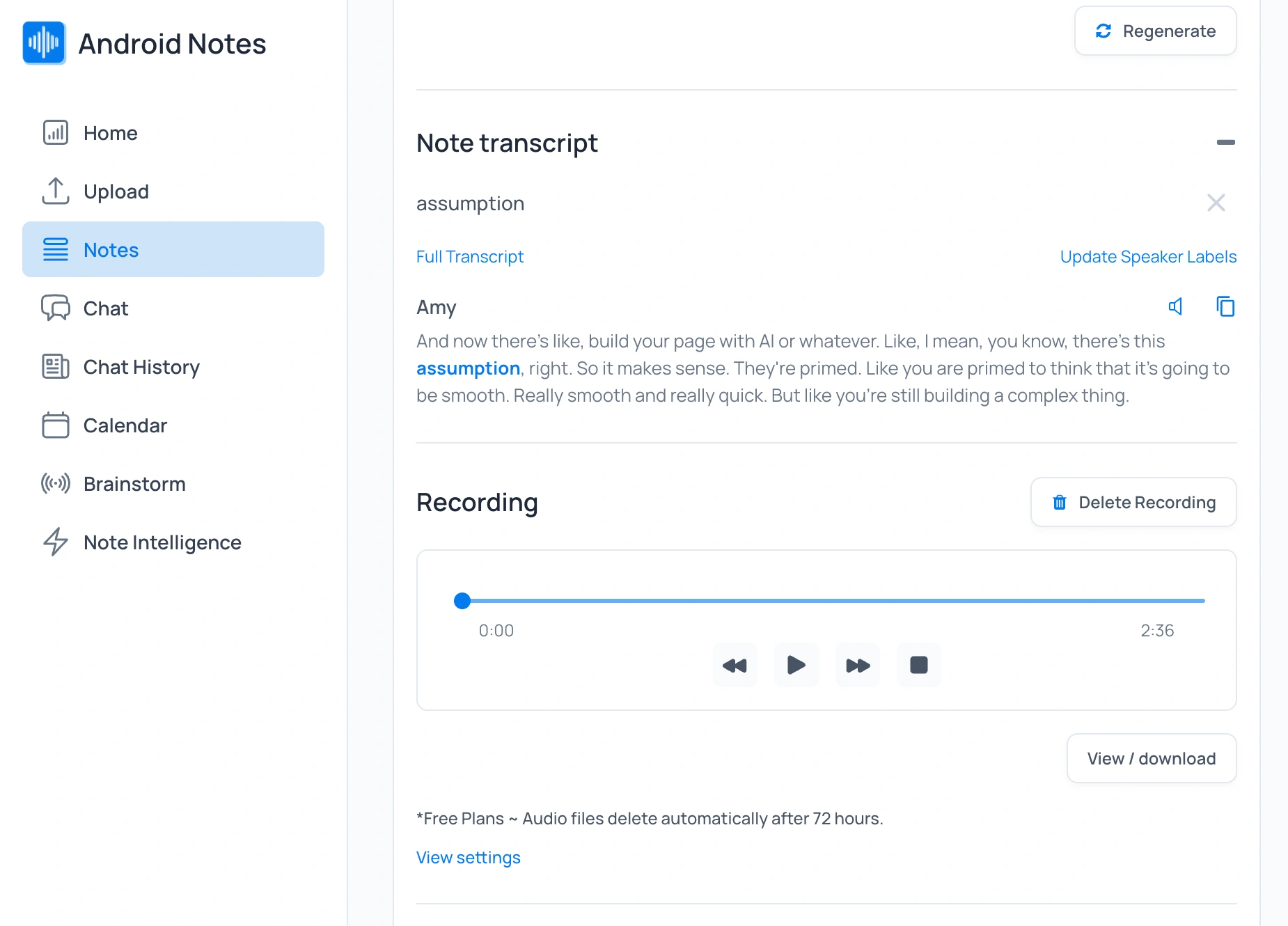 Transcript Search