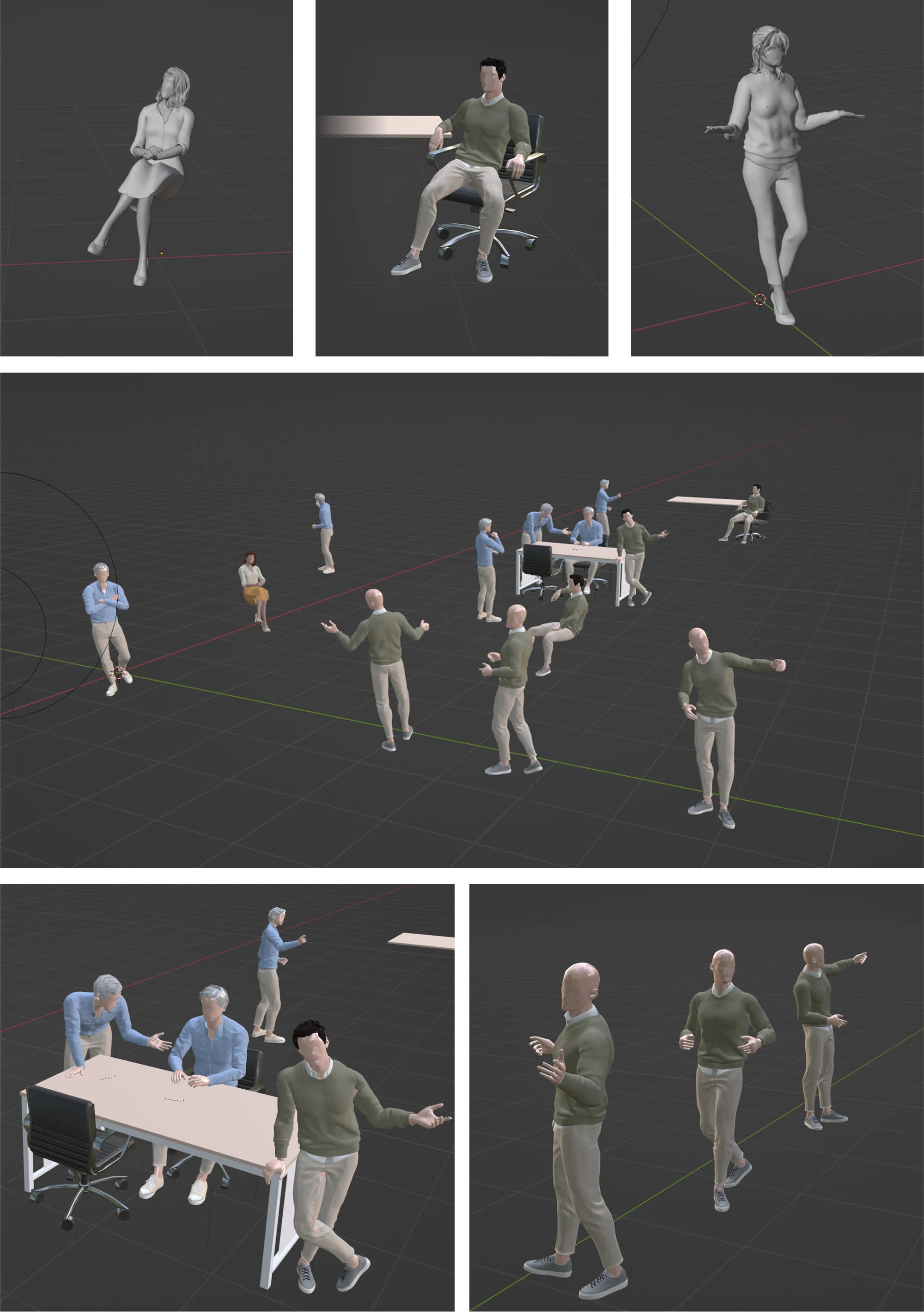 These characters where created in Reallusion CC - Modified in Blender