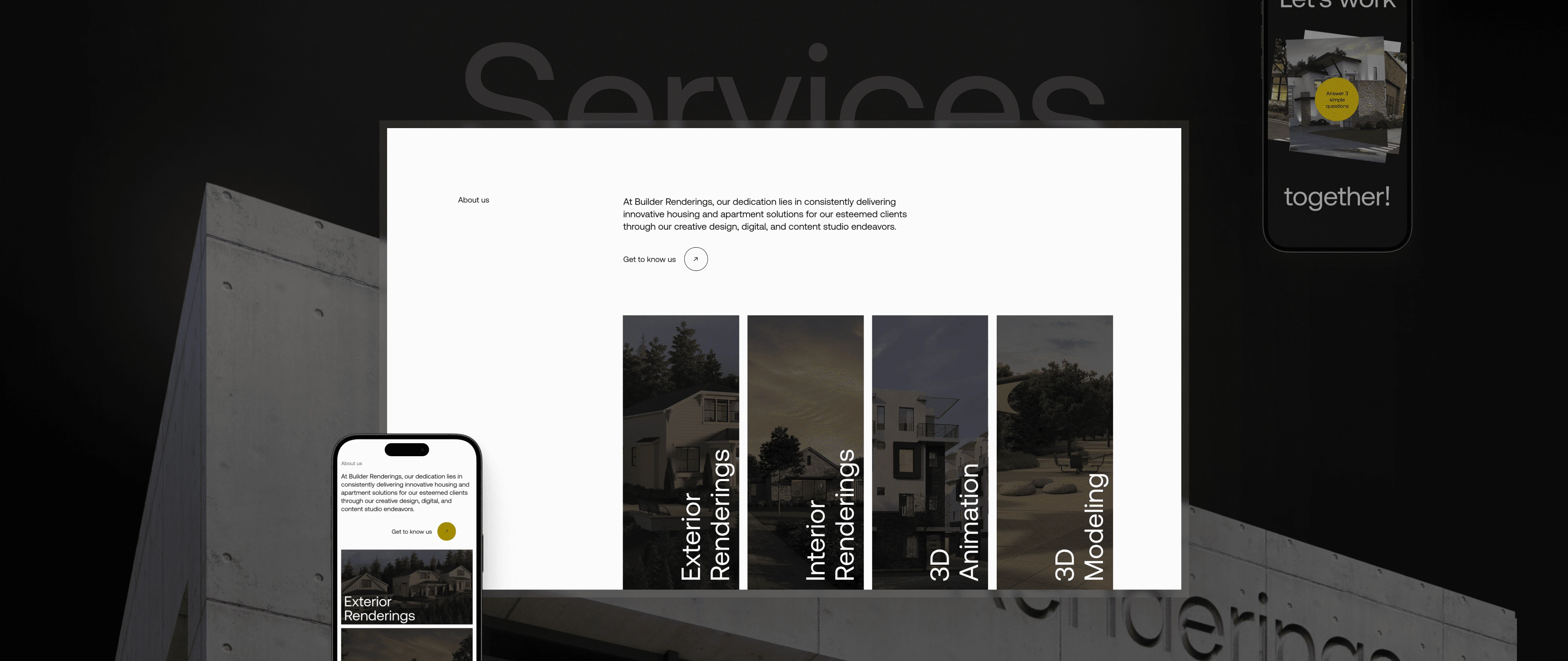 One of the Website sections