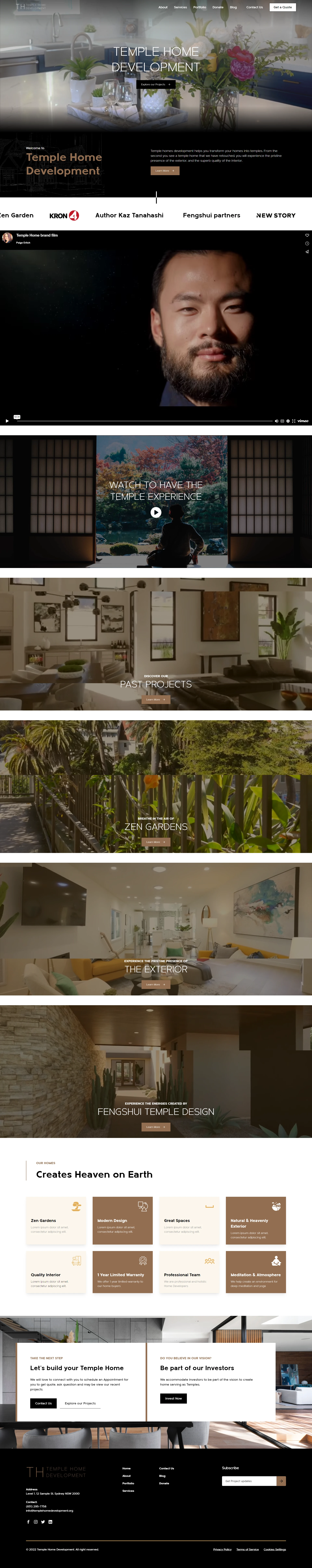 Temple Home Development Home Page
