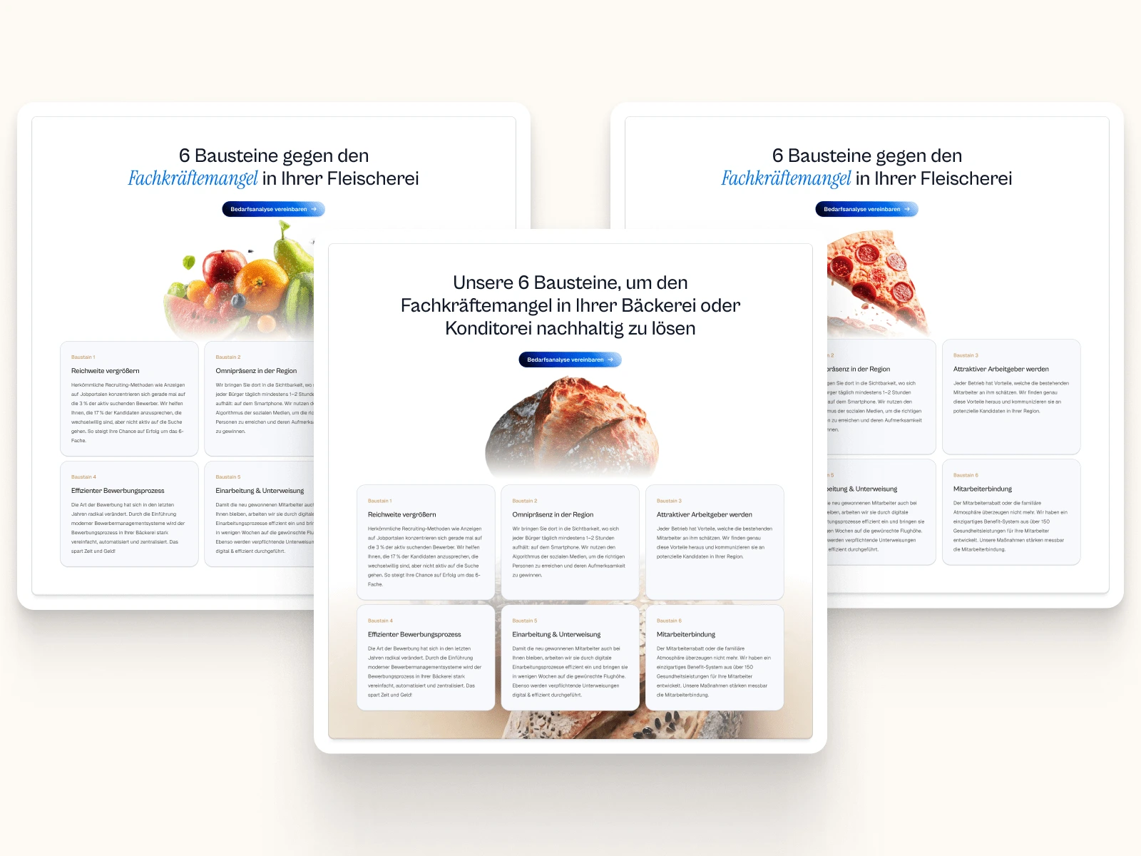 Food Specific Sections