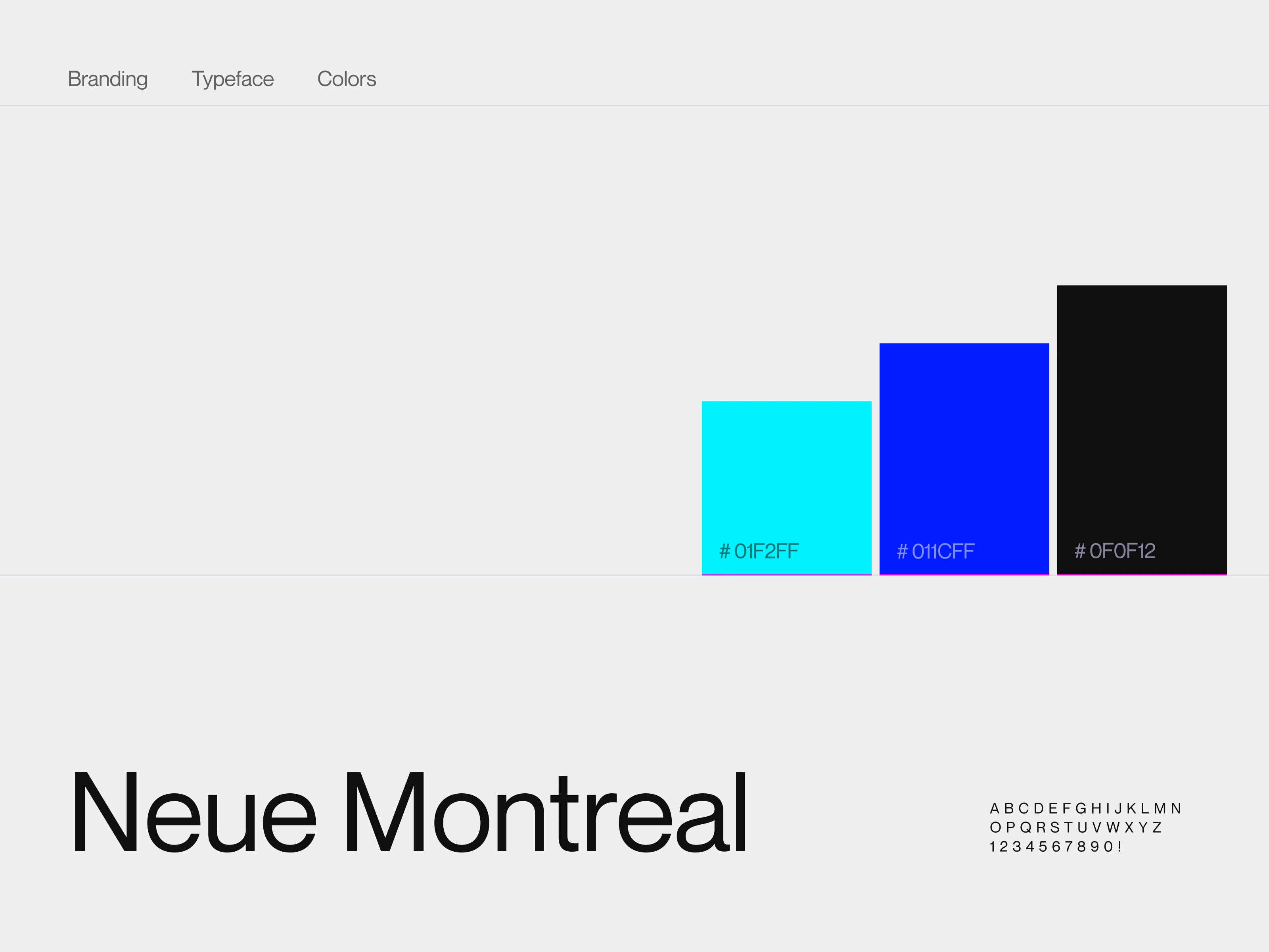 Three colors, one typeface. Everything else is layout.