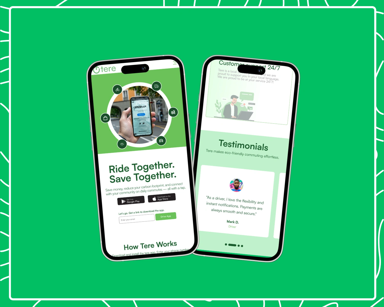 ride sharing website design