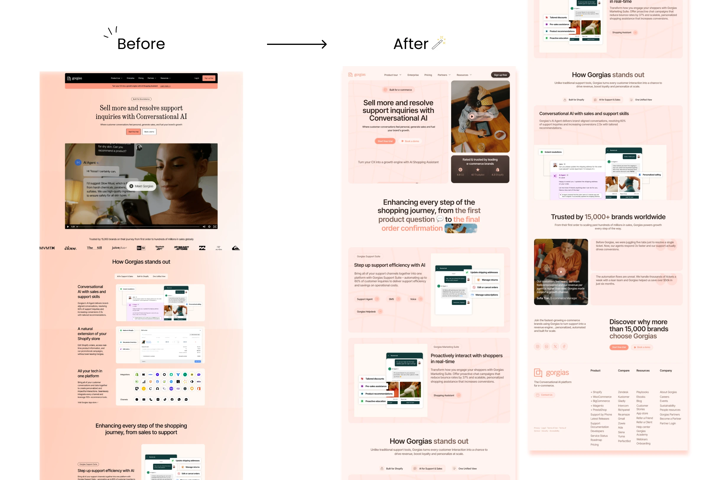 Before and After Website Design Refresh