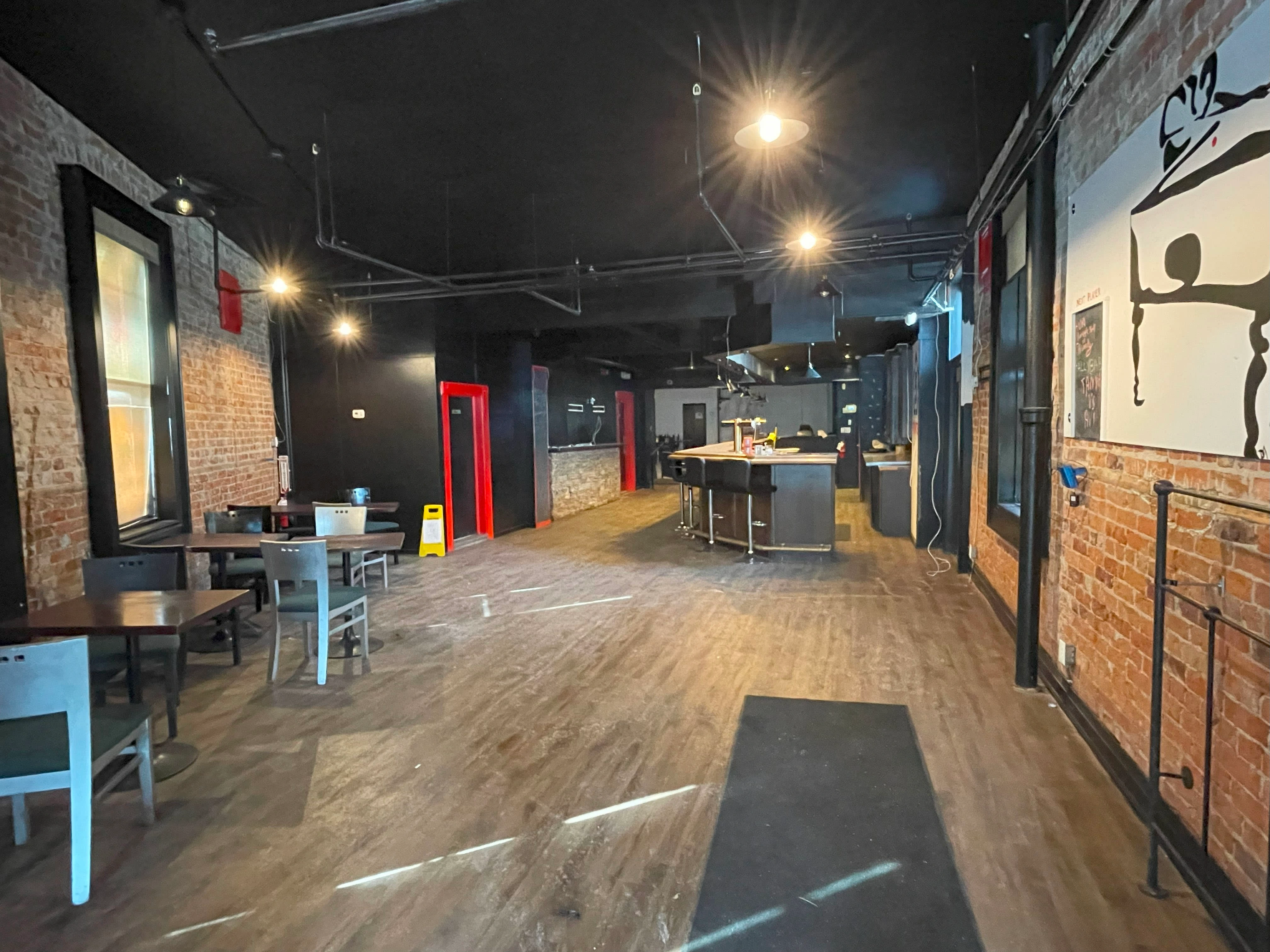 Existing interiors of the restaurant/bar area