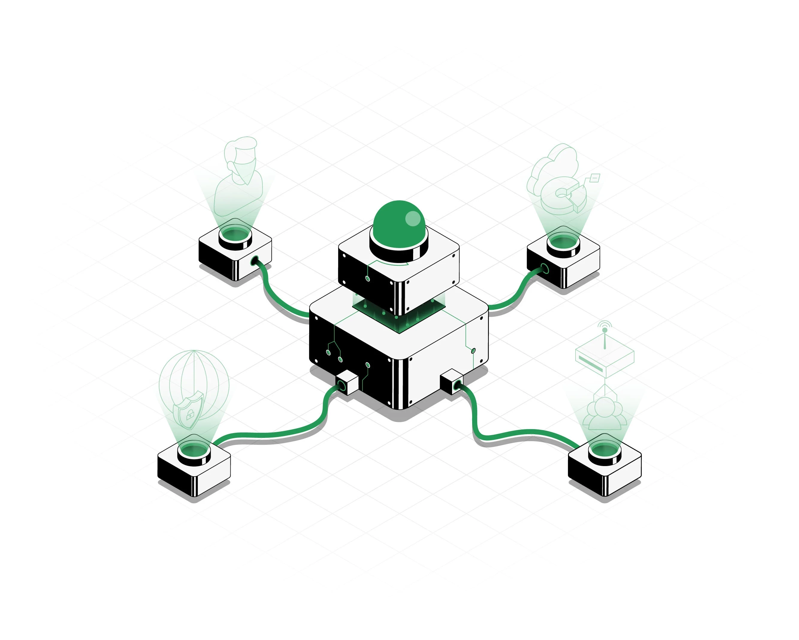 Proxy Website Hero Section Illustration