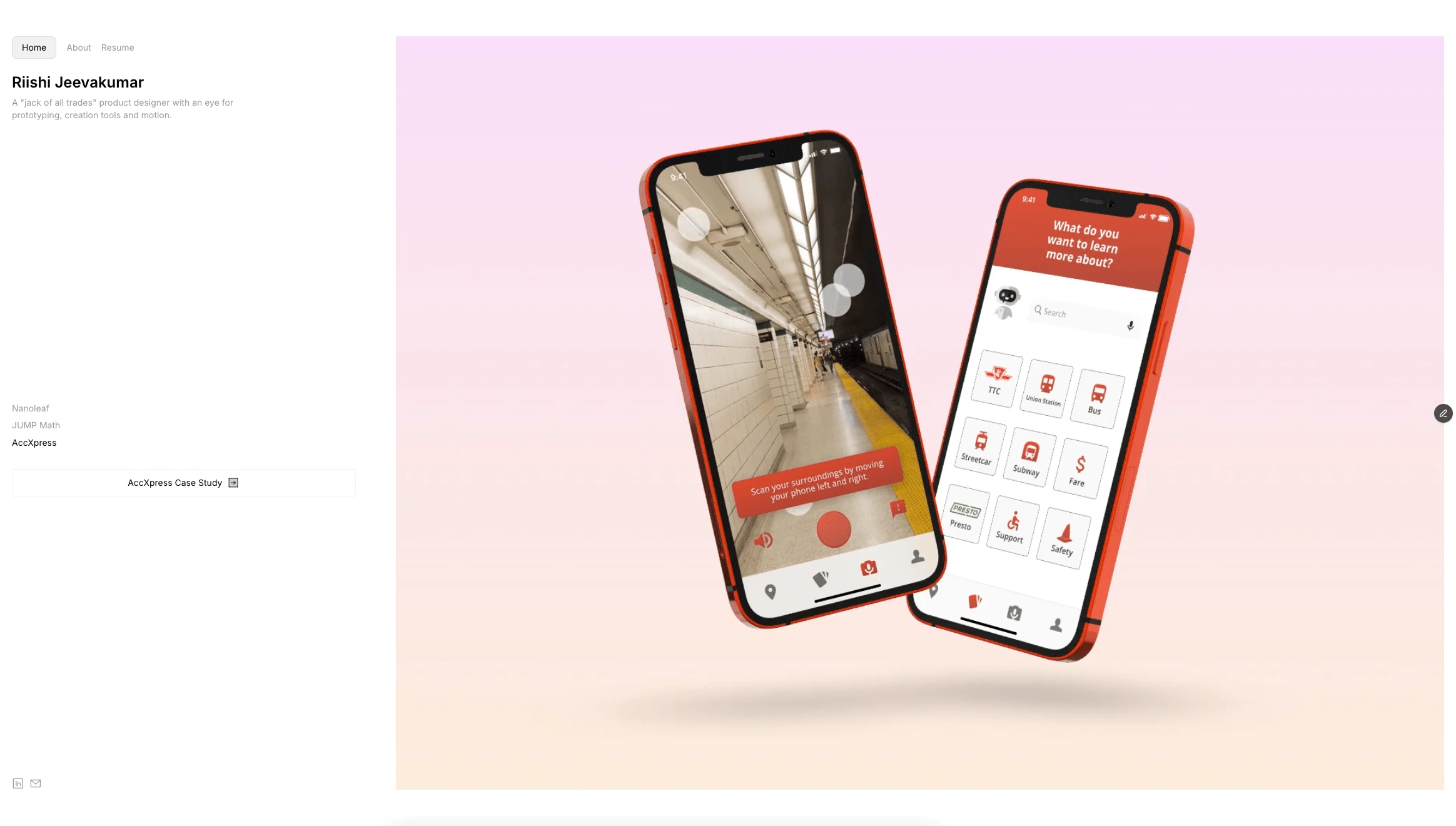Homepage with custom slideshow component