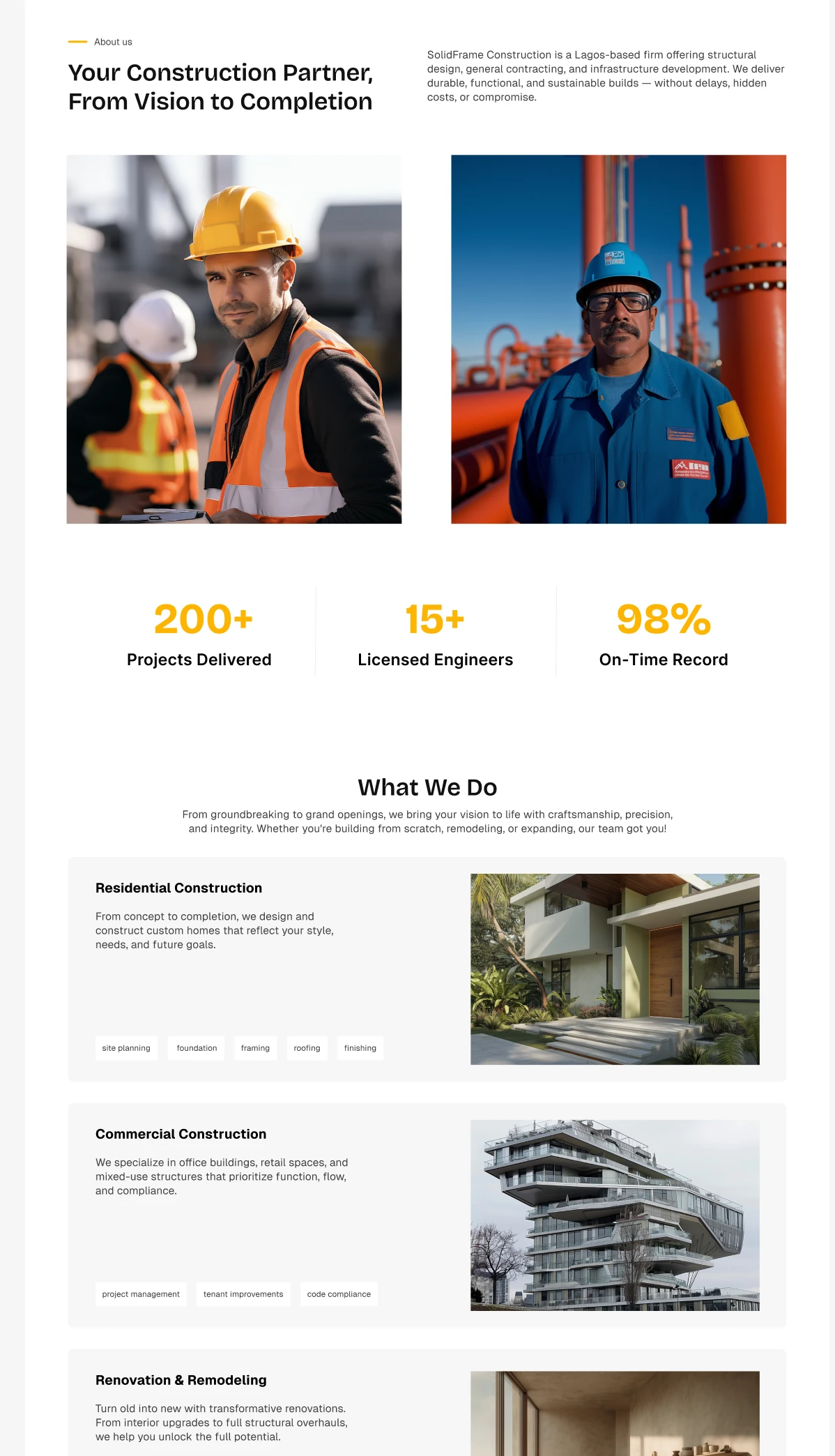 Glimpse of their services and structure