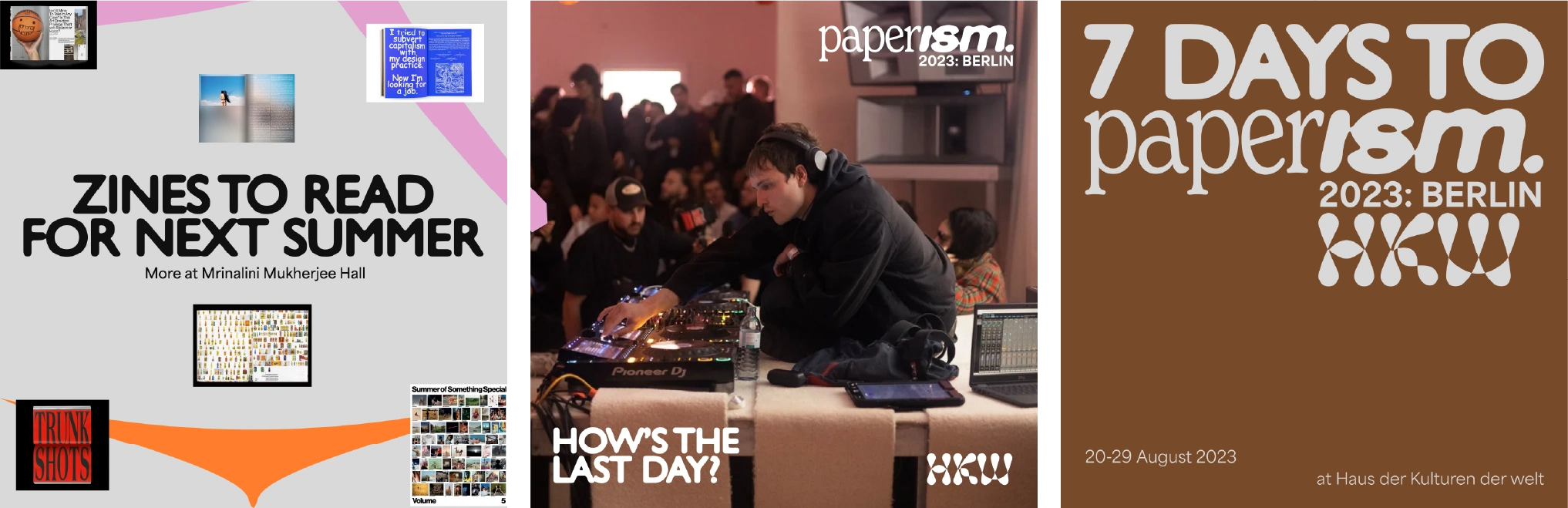 Social media posts from Paperism, compelled creatively, presenting the brand manner.