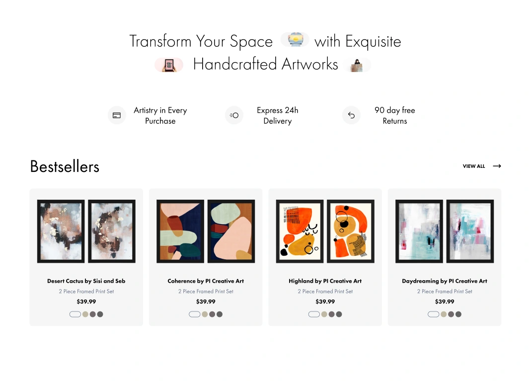 Featured product grid