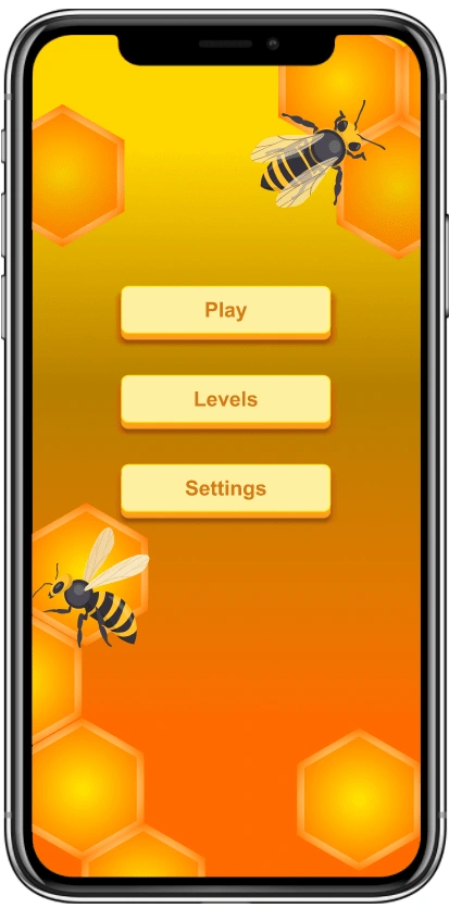 Honey bee inspired game home page