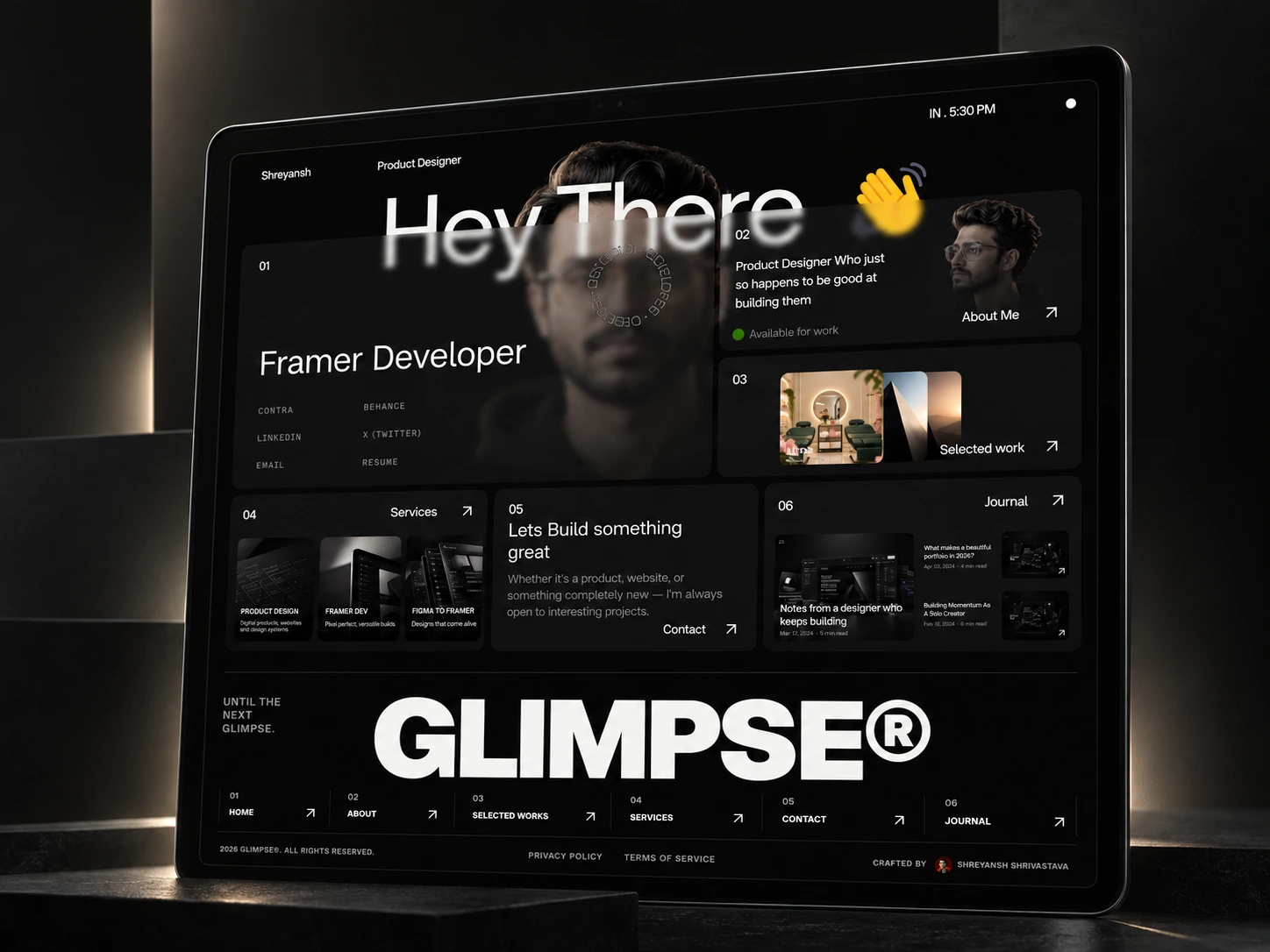 The homepage uses different card sizes to establish hierarchy across content types.