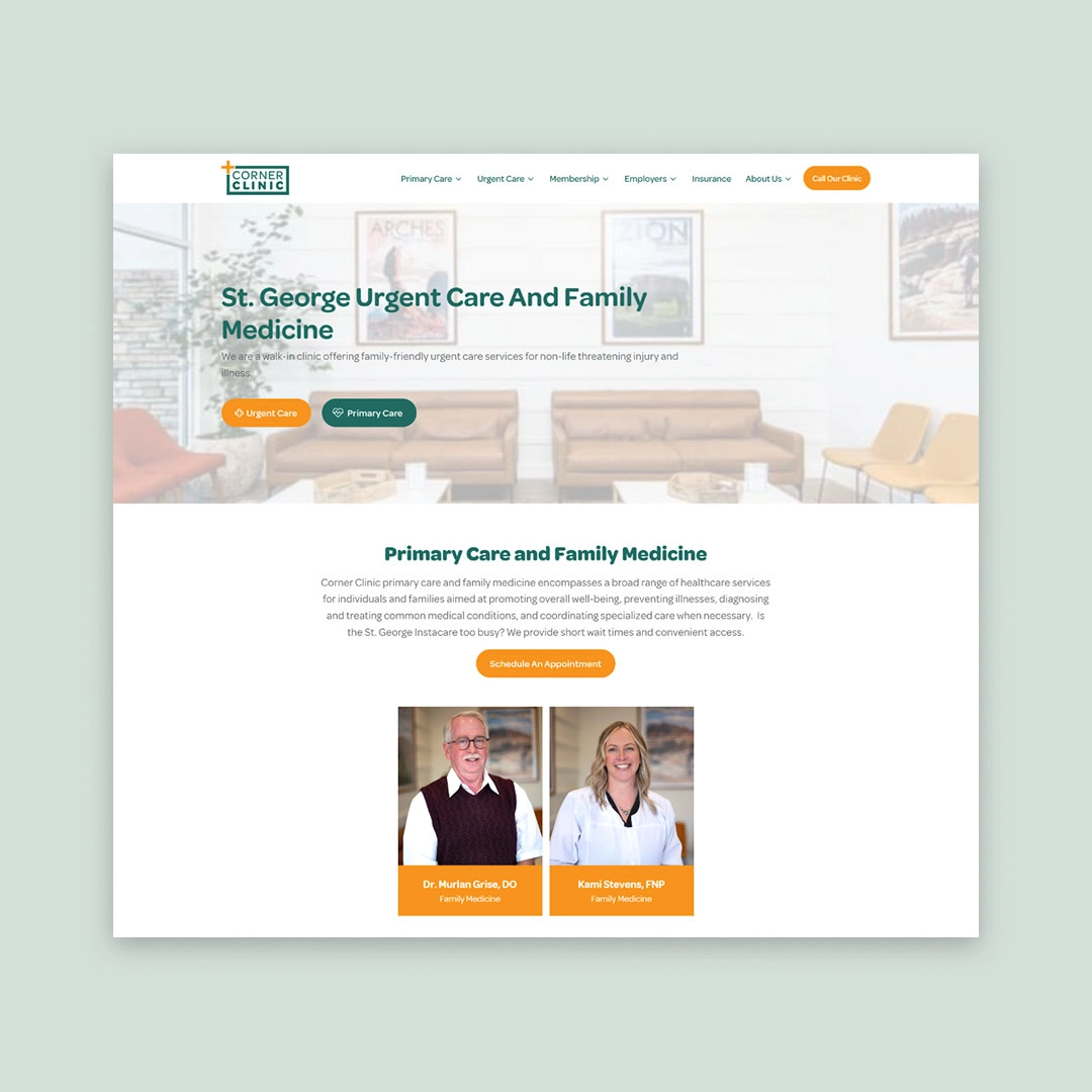 Hero section view - WEBFLOW WEBSITE 