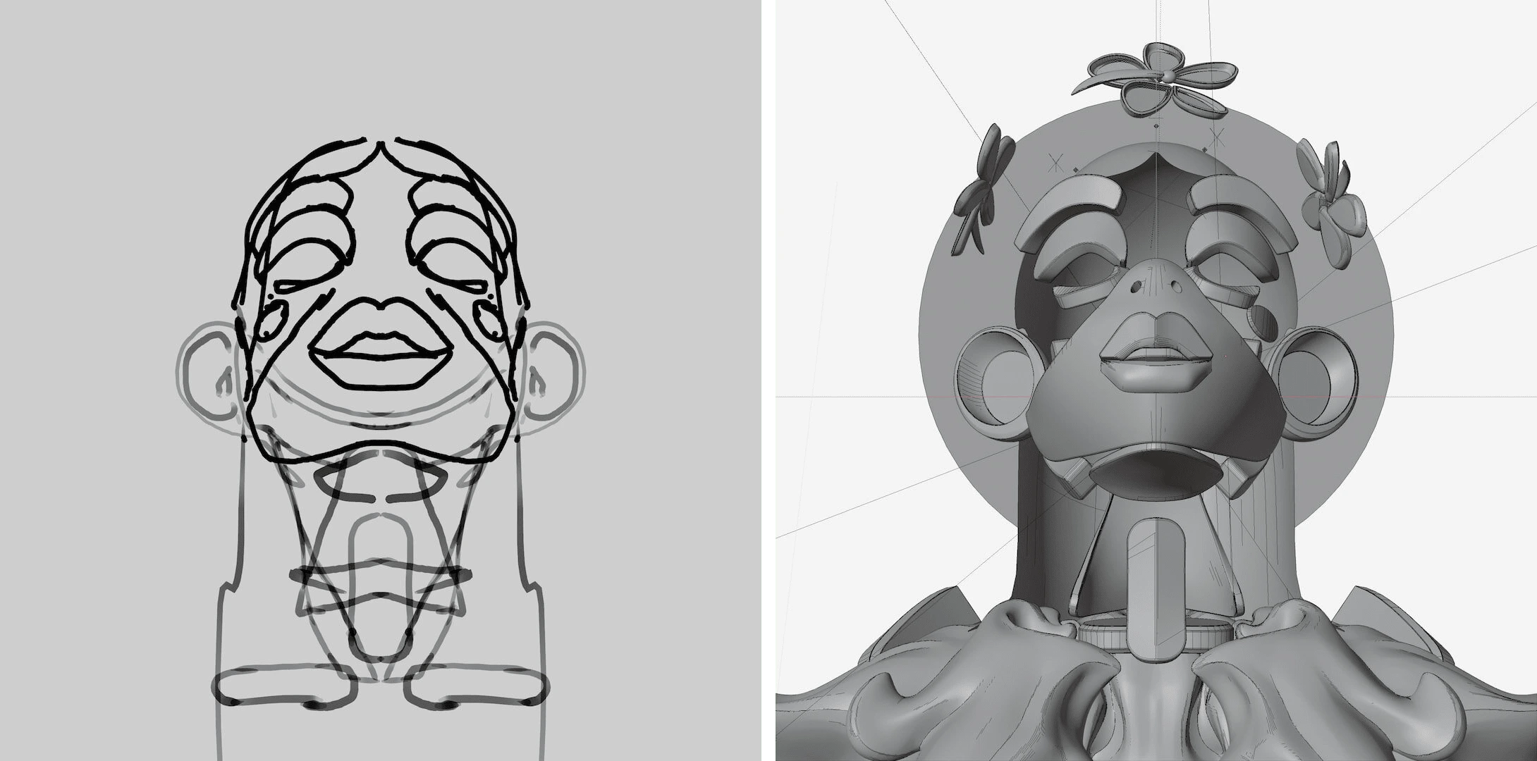 From a sketch to the final model