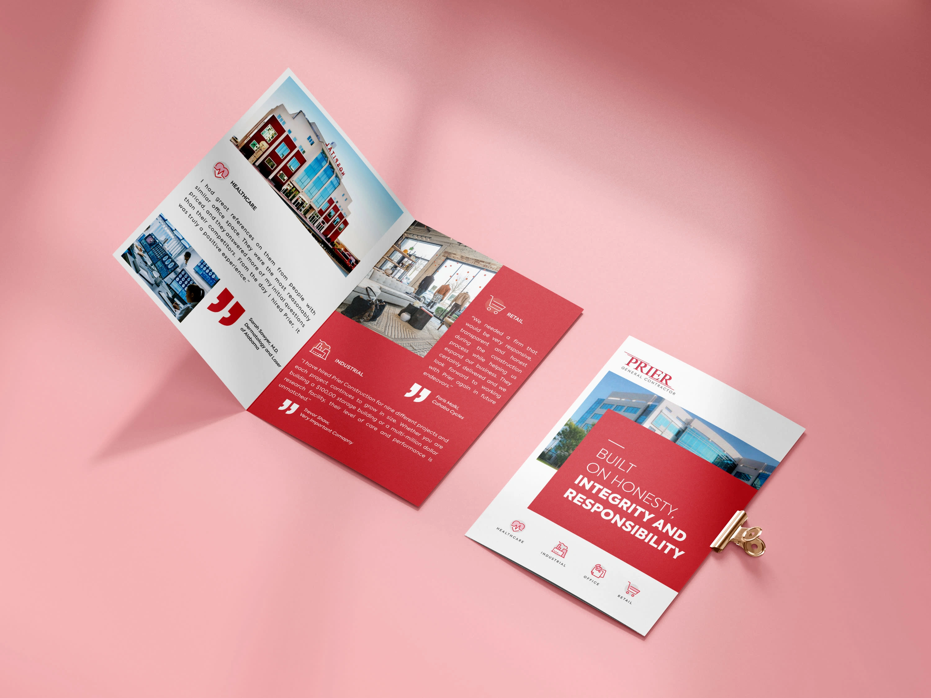 Corporate Brochure Design for Prier General Contractors