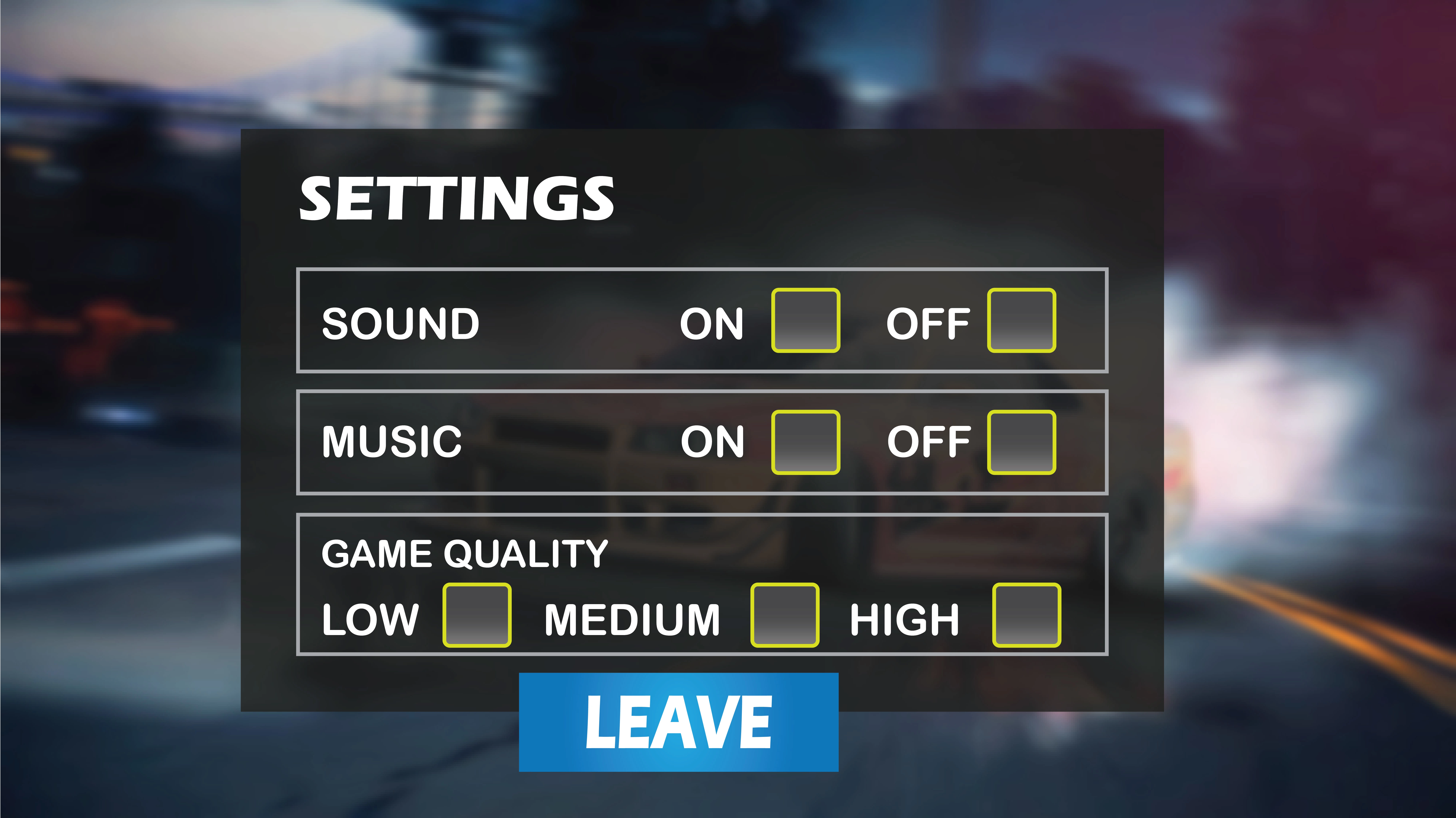 Setting Screen