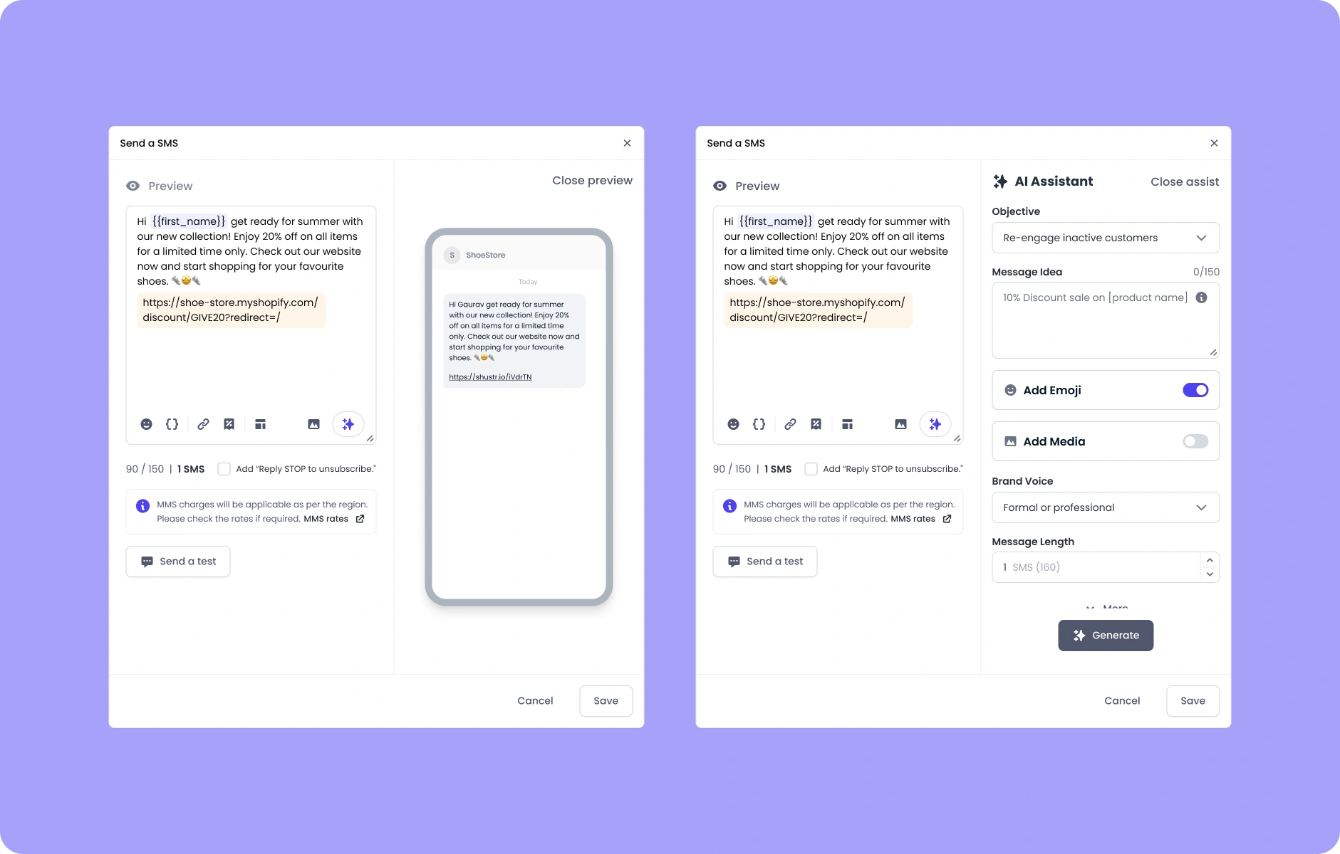 Mobile preview & AI Assistant