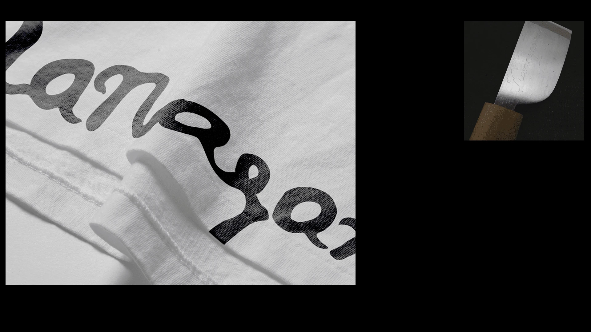 Heavy Woven Tee and Hand Engraved Tool