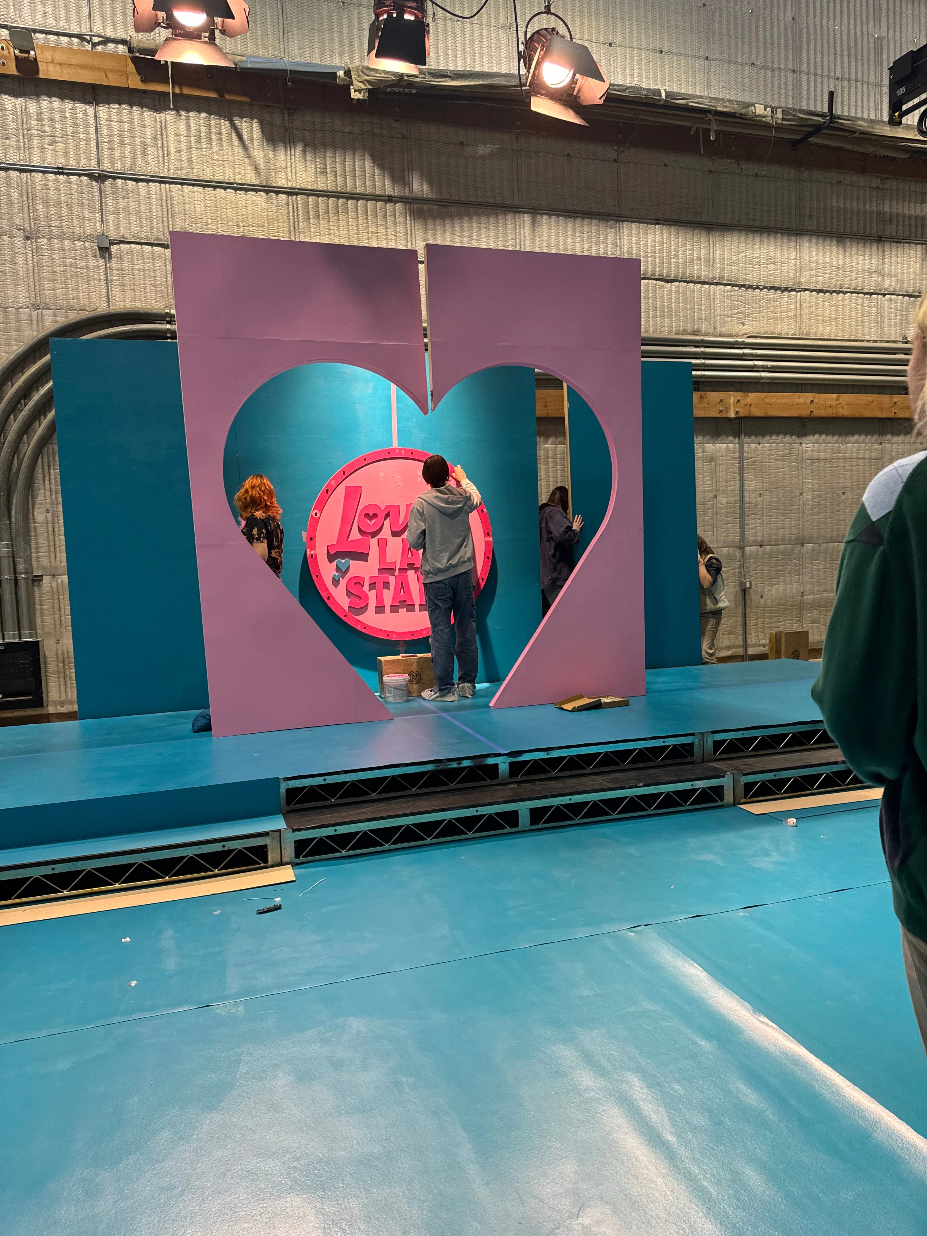 Game show set build in-progress