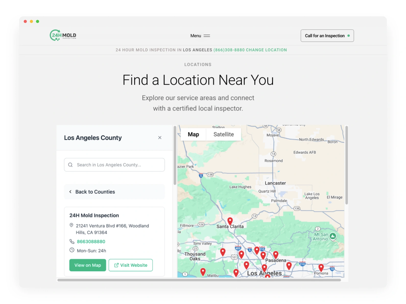 "Find a Location" Map built with Manus AI | Custom Code Component