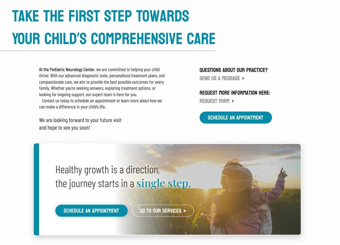 Call-to-action on Homepage