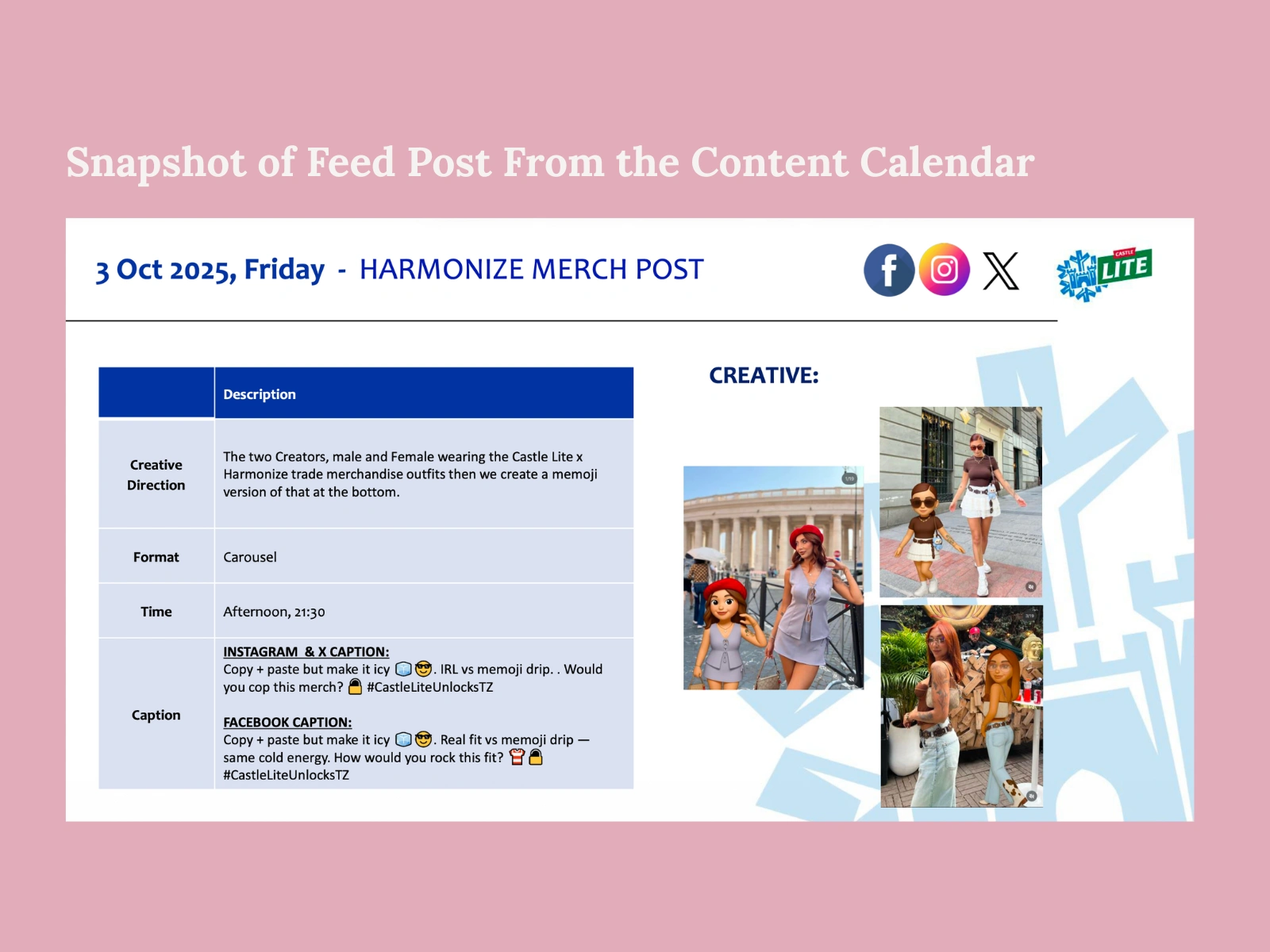 This was a content piece that wasn't executed due to poor planning from brand management but it shows how the calendar was tailored to be more authentic to audiences and also tap into trends.