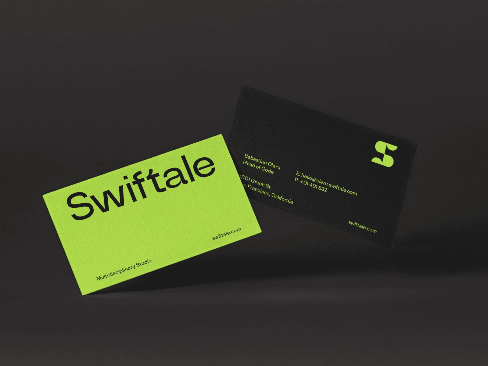 Business cards design for Swiftale