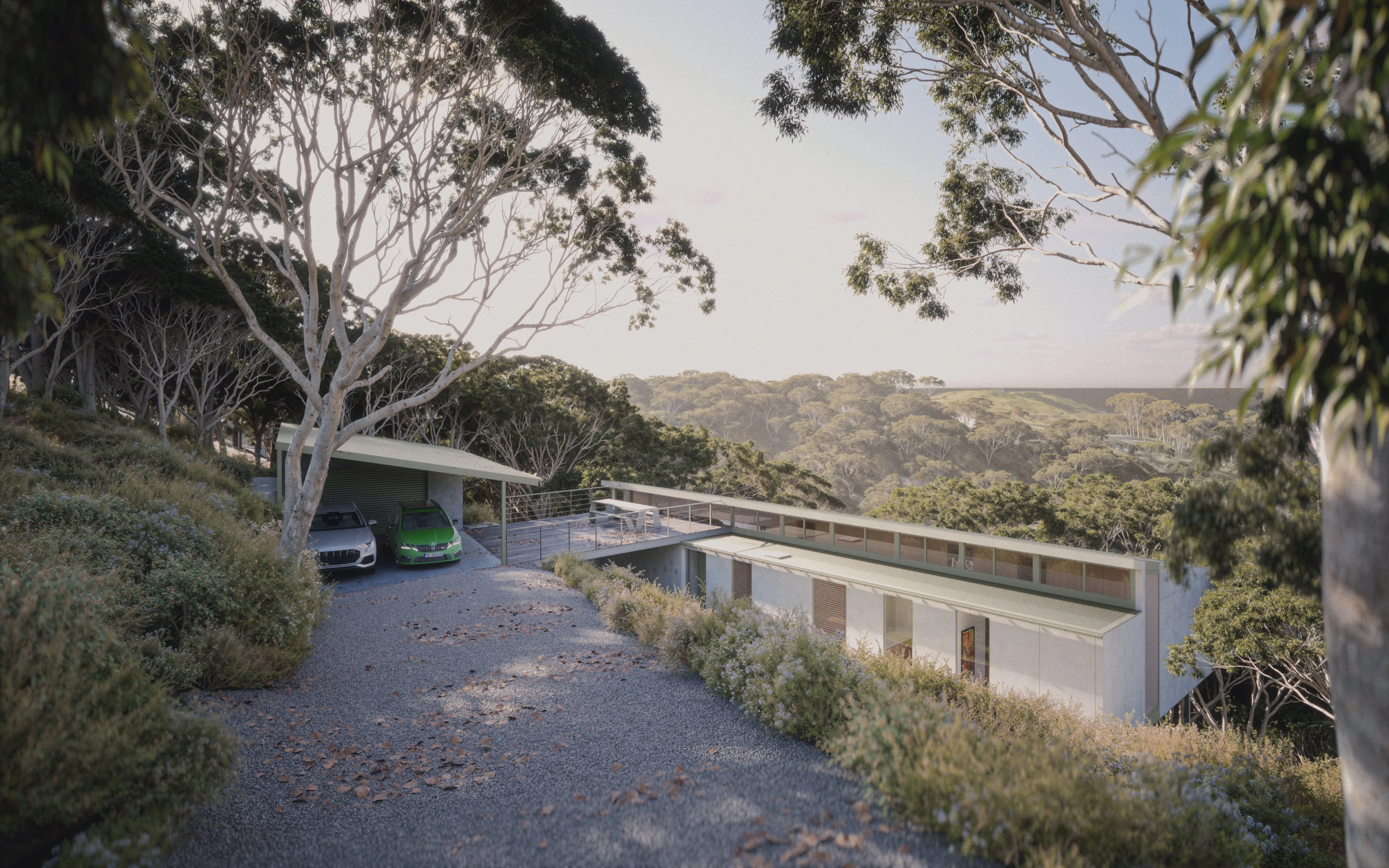 Exterior Driveway Overlooking Warrandyte North