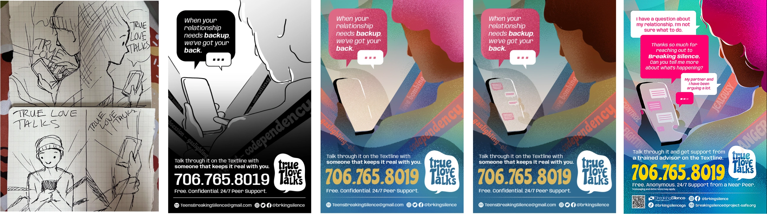 Illustration Process of True Love Talks Campaign Poster