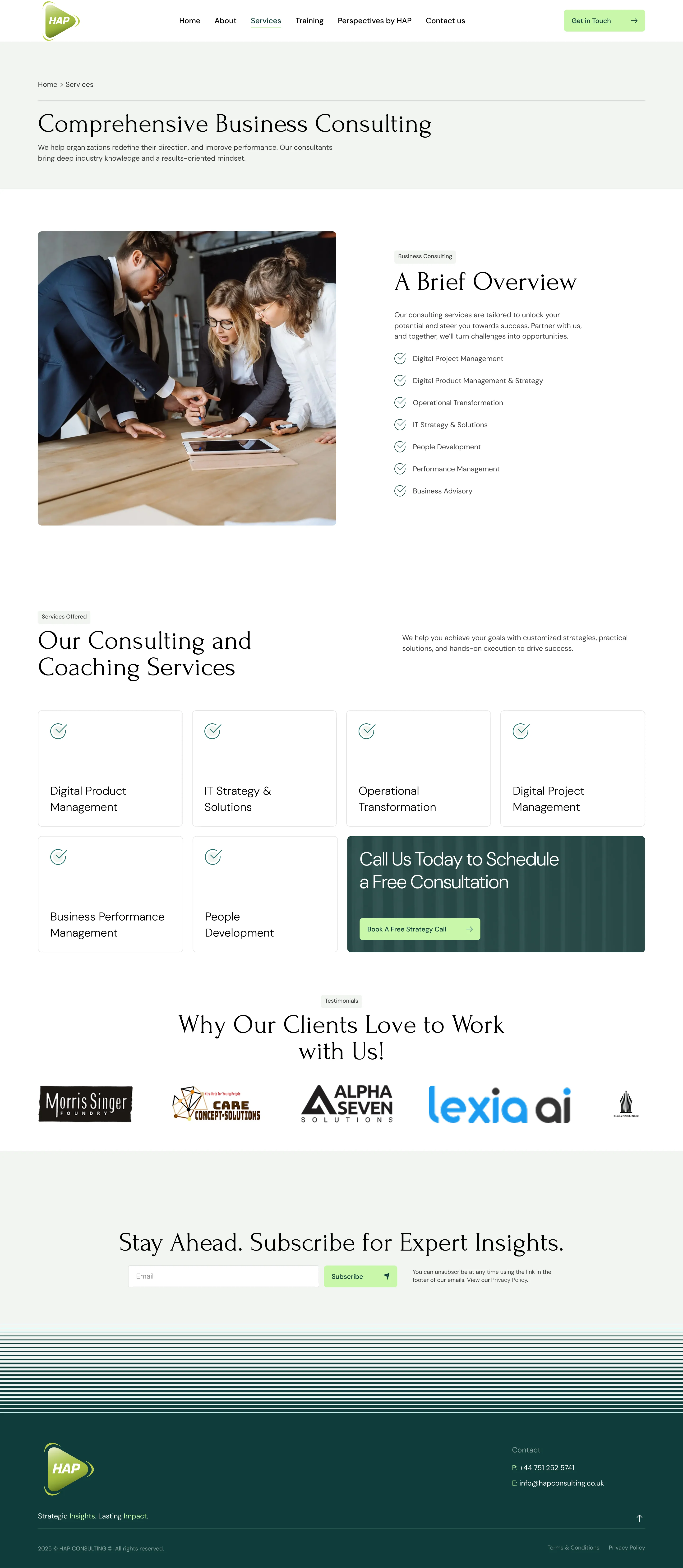 Services Page