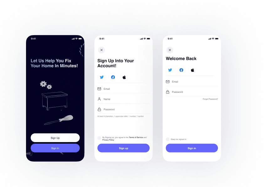 Onboarding Screens