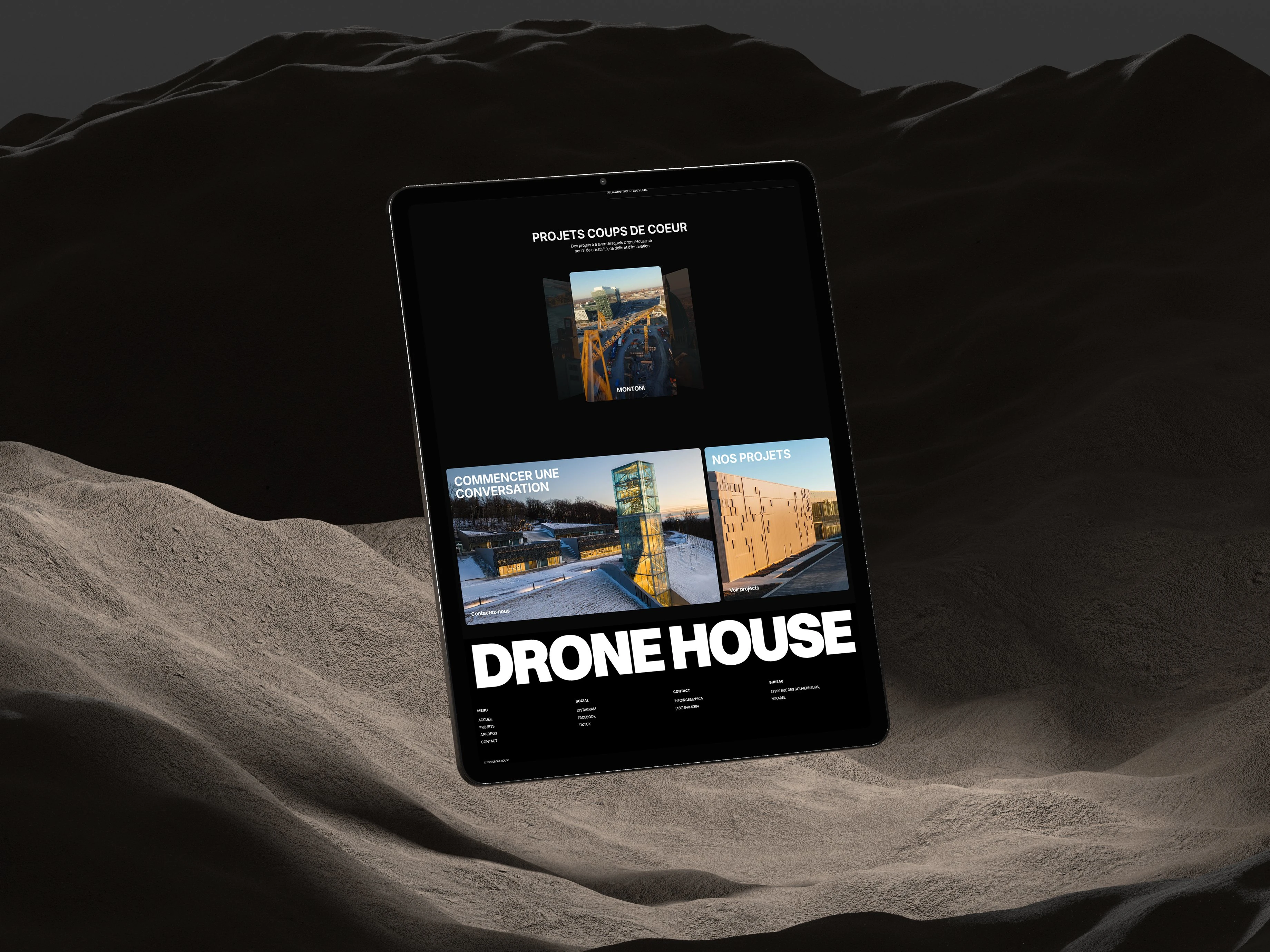 Drone house footer