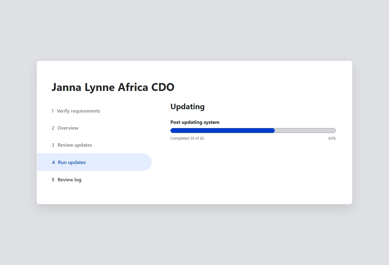 A scheduled drupal website upgrade