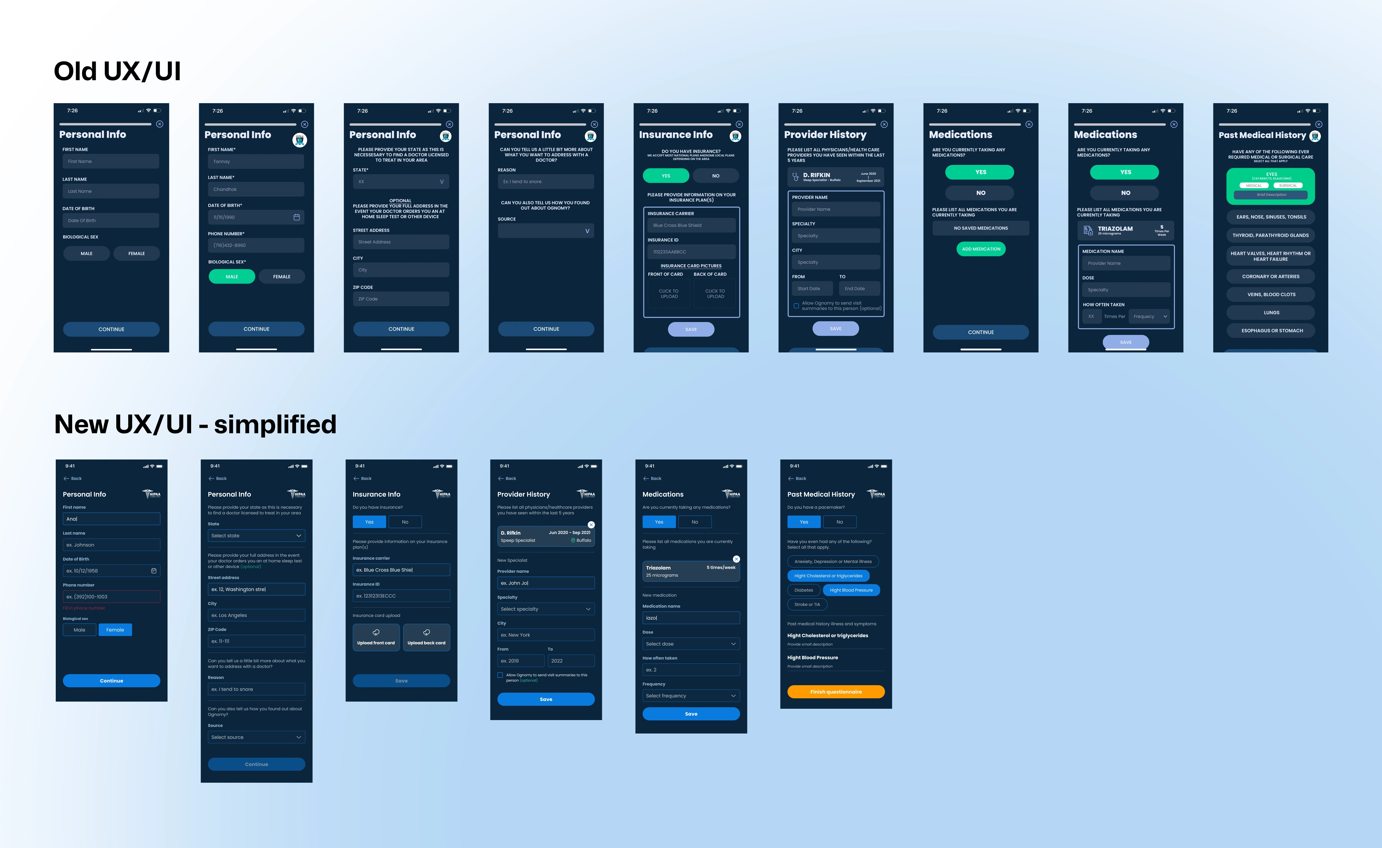 Visual example of how UX and UI got simplified, leading to increased retention rates.