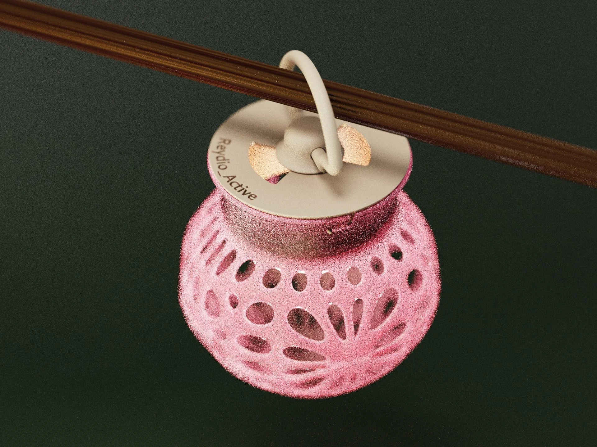 Details of product top, including the handle & twist-open light carteridge mechanism.