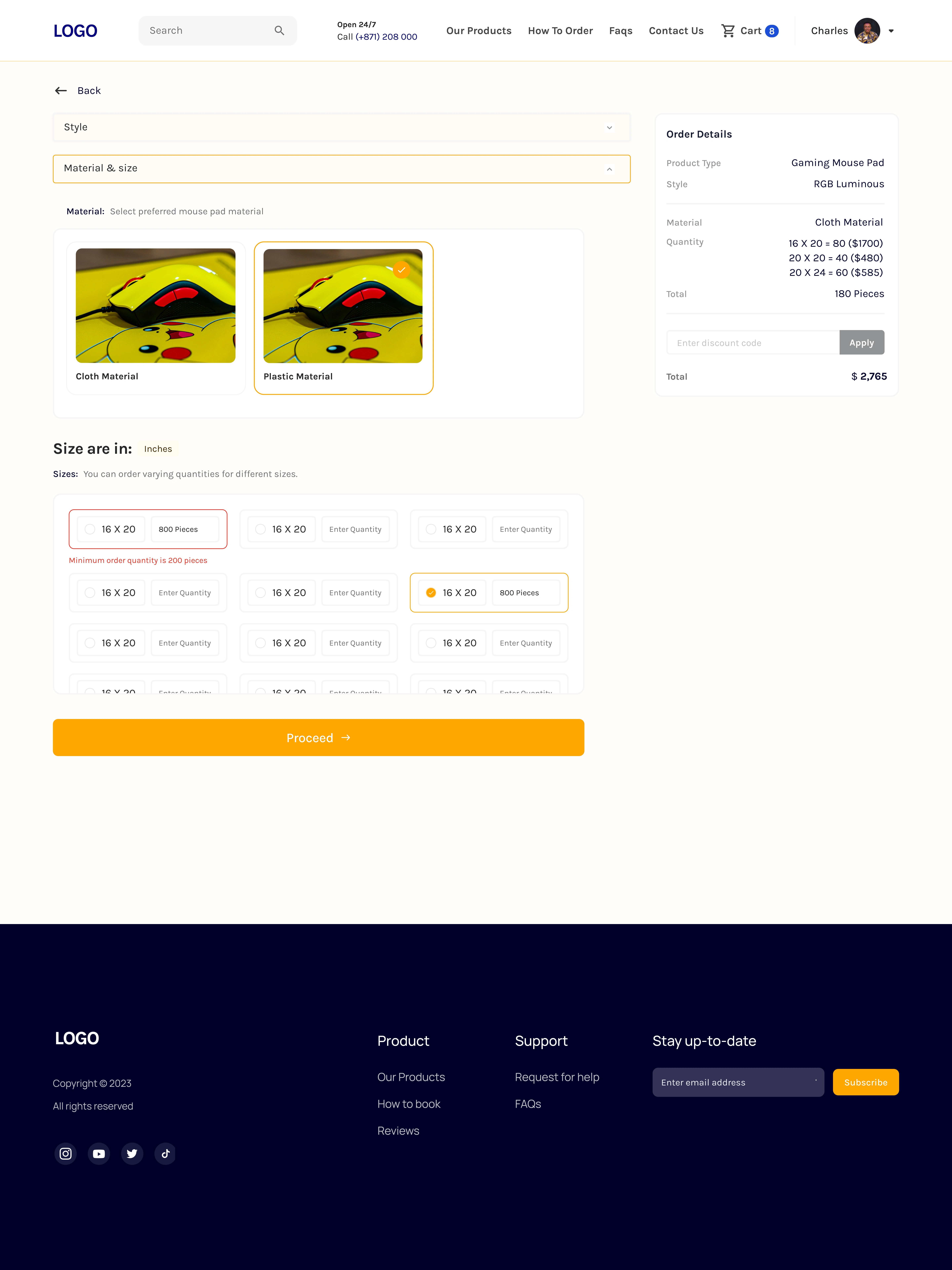 Customize Order