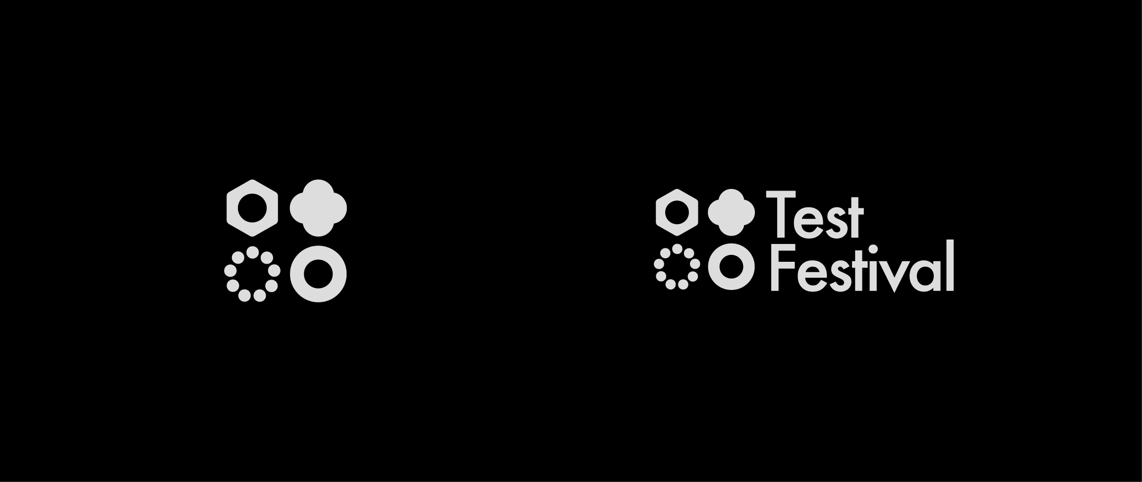 Logo concept for Test Festival, a tech event.