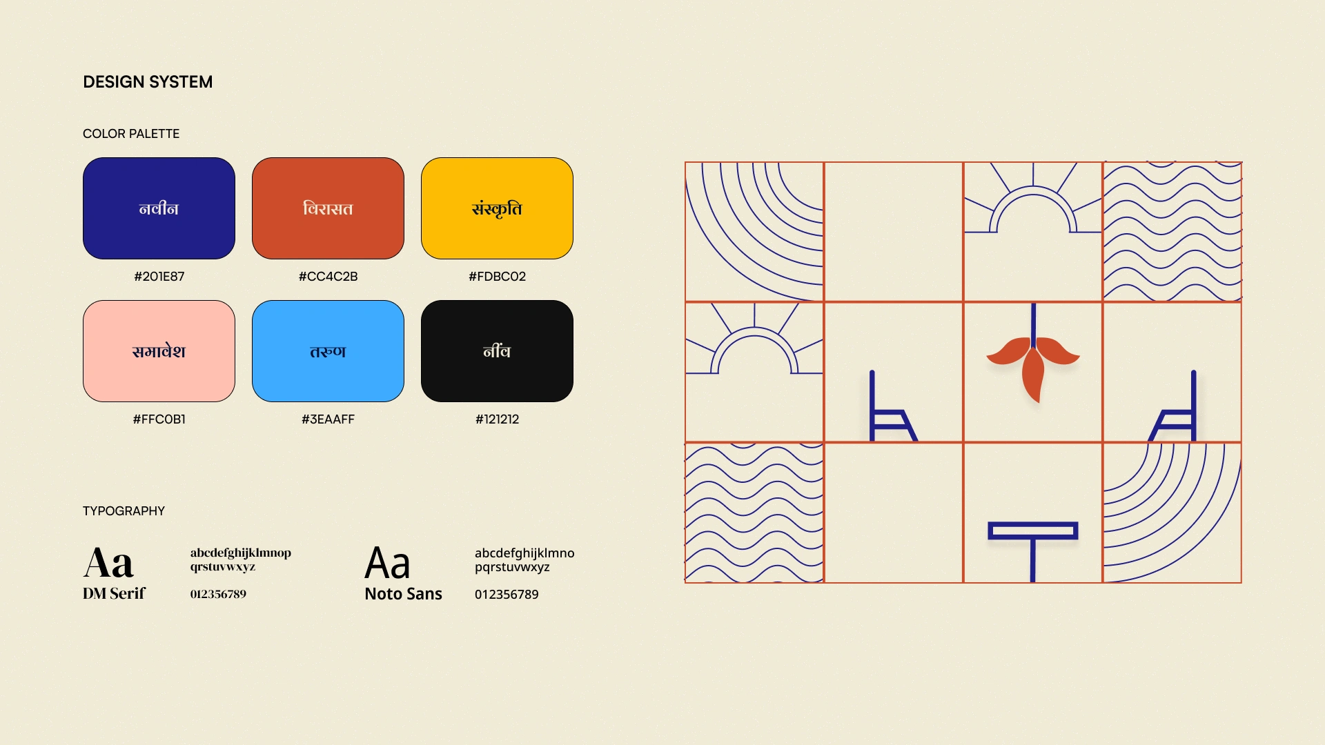 A culturally rooted identity system shaped by five pillars - Culture, Heritage, Inclusion, Youth, and Foundation.