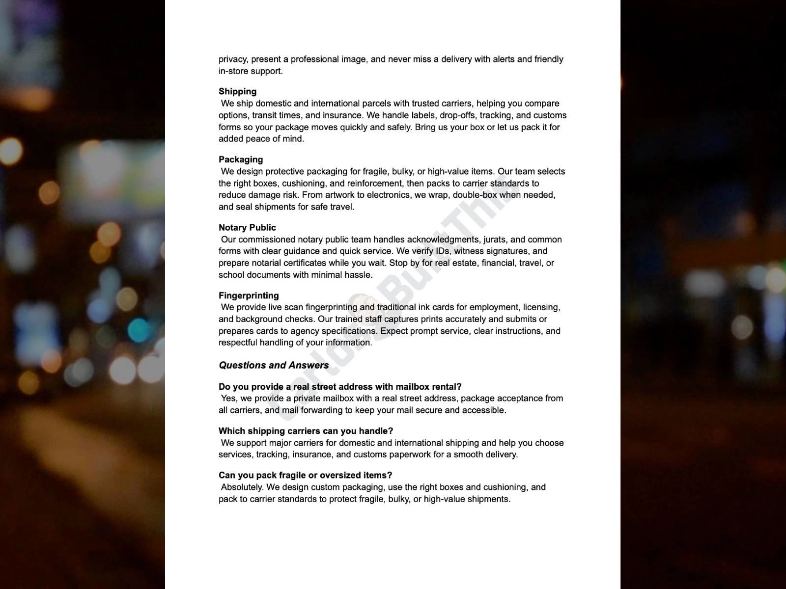 Page 2 of a GBP Optimization Report.