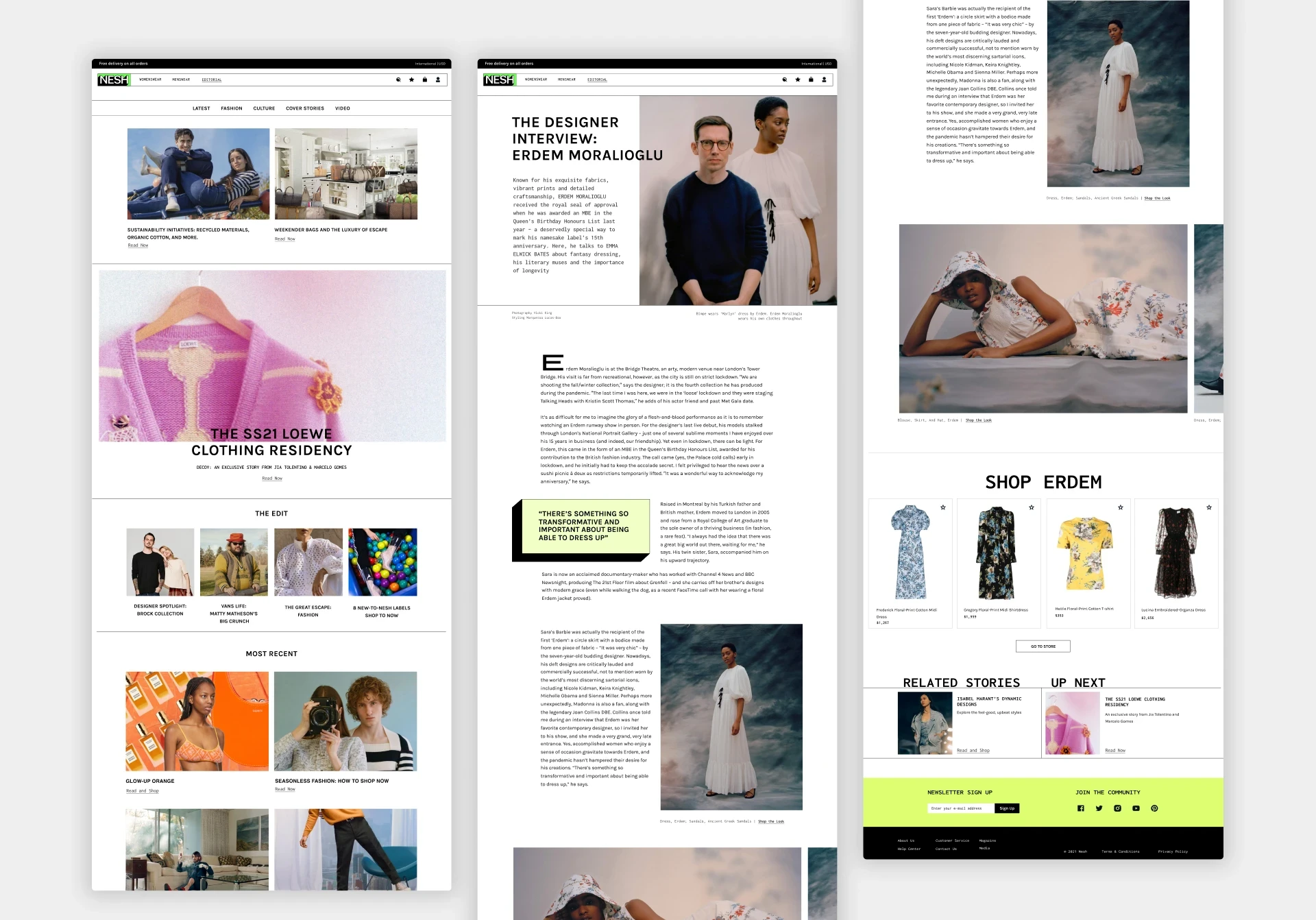 Editorial and Story Pages